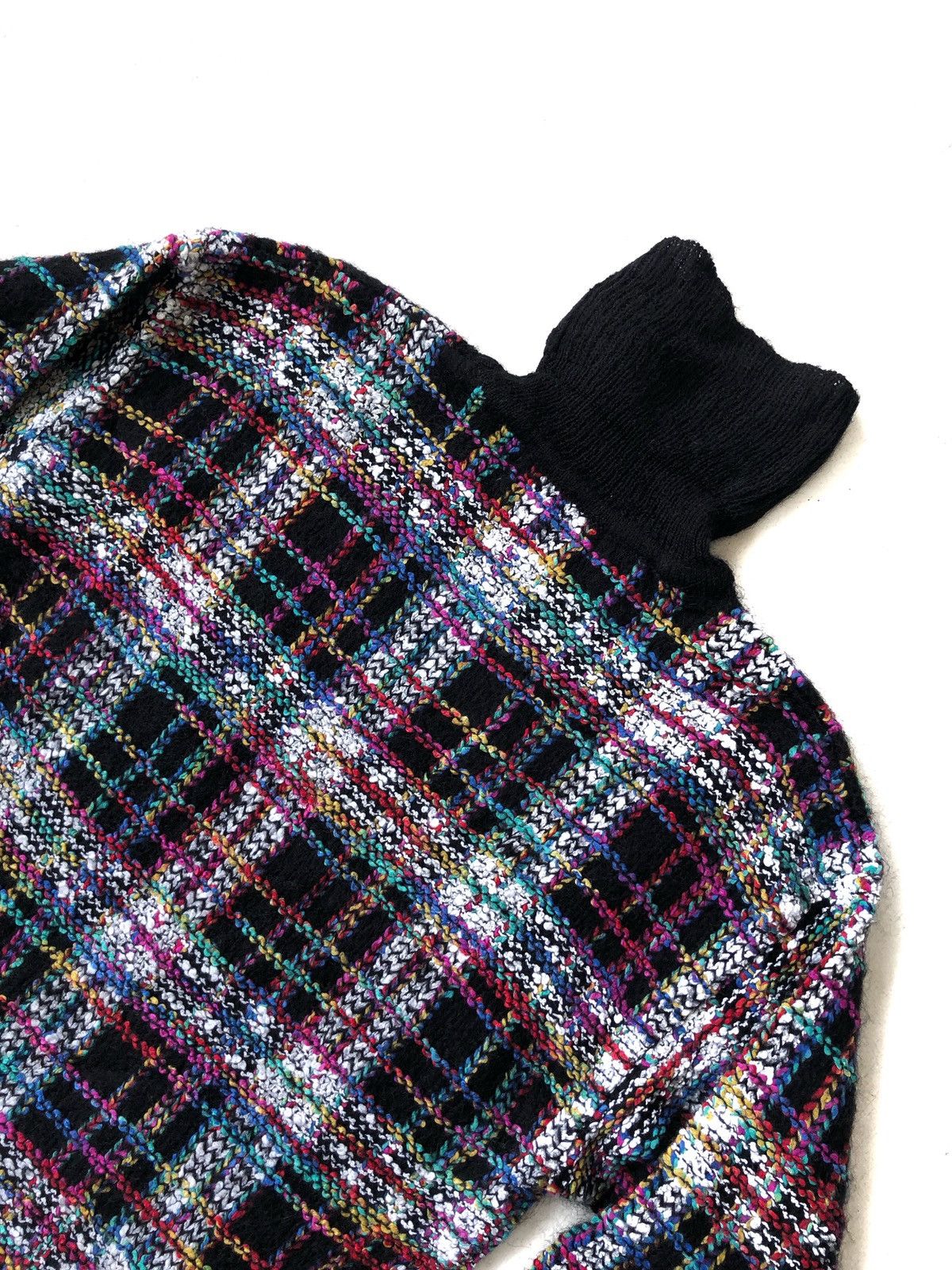 Handmade HEAT🔥Vtg Baja 🇲🇽 Mix Mohair Knit High Neck Sweater Size US M / EU 48-50 / 2 - 3 Thumbnail