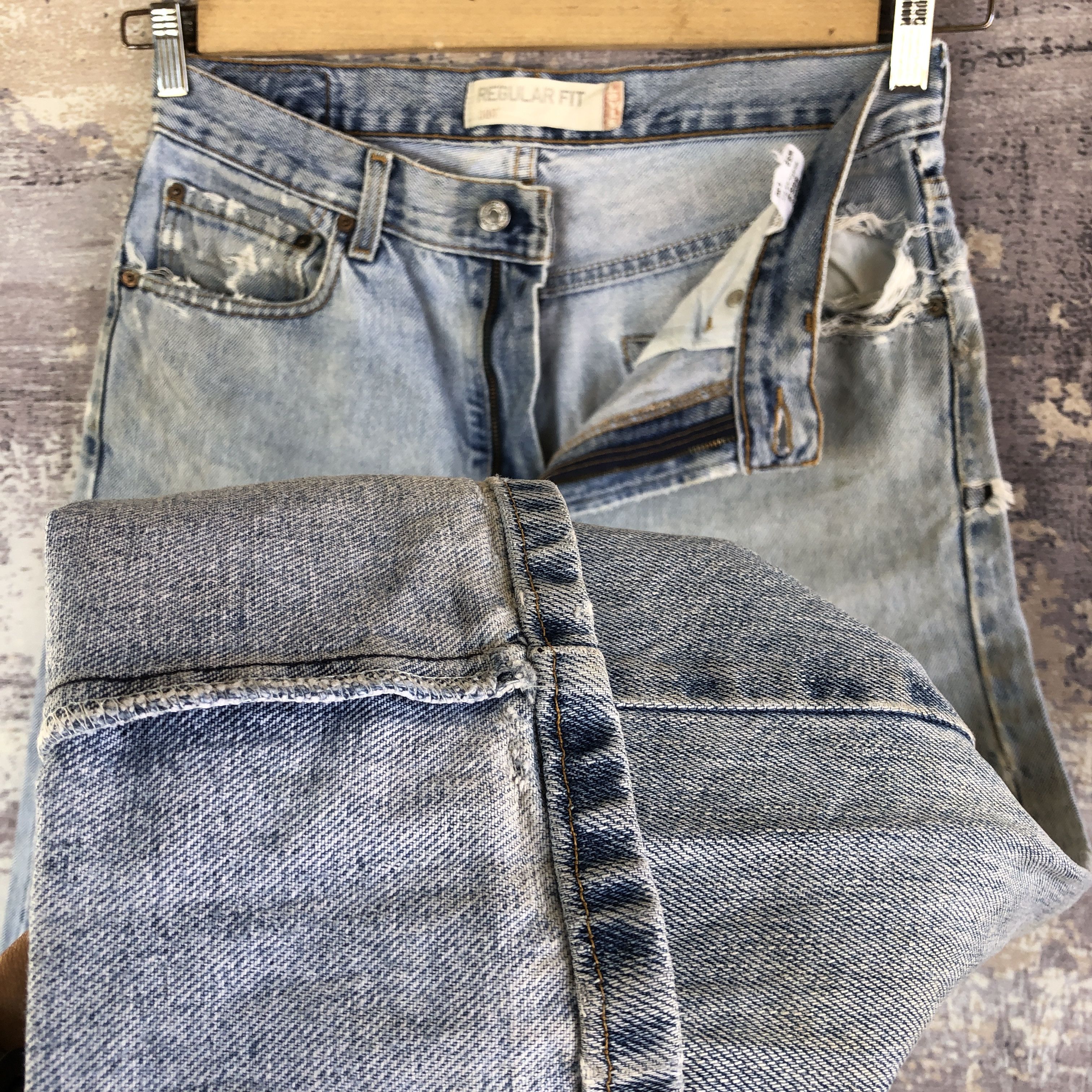 Levi's × Vintage Vintage Levis 505 Jeans Distressed Dirty Levis Denim Pants Size US 32 / EU 48 - 8 Thumbnail