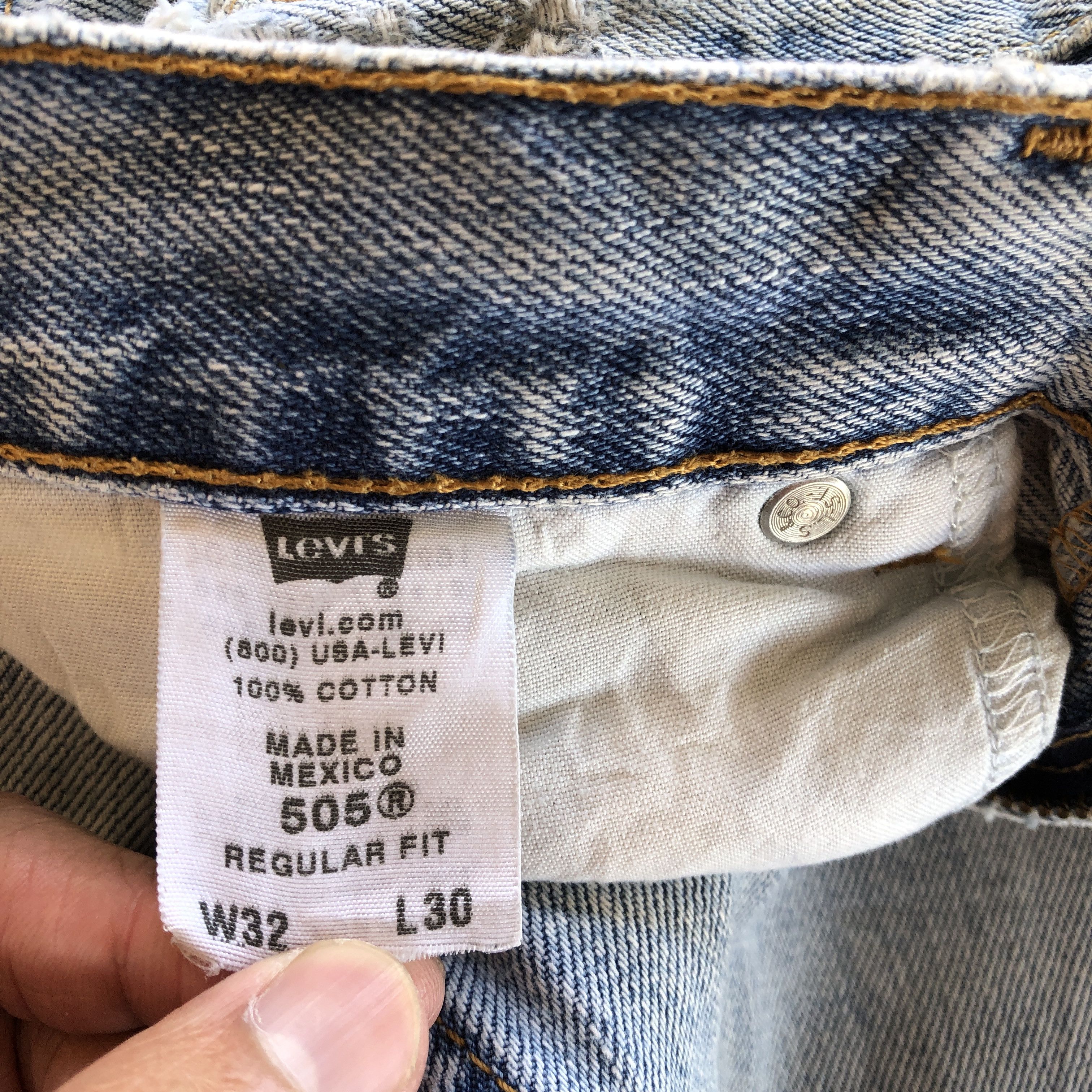 Levi's × Vintage Vintage Levis 505 Jeans Distressed Dirty Levis Denim Pants Size US 32 / EU 48 - 9 Thumbnail
