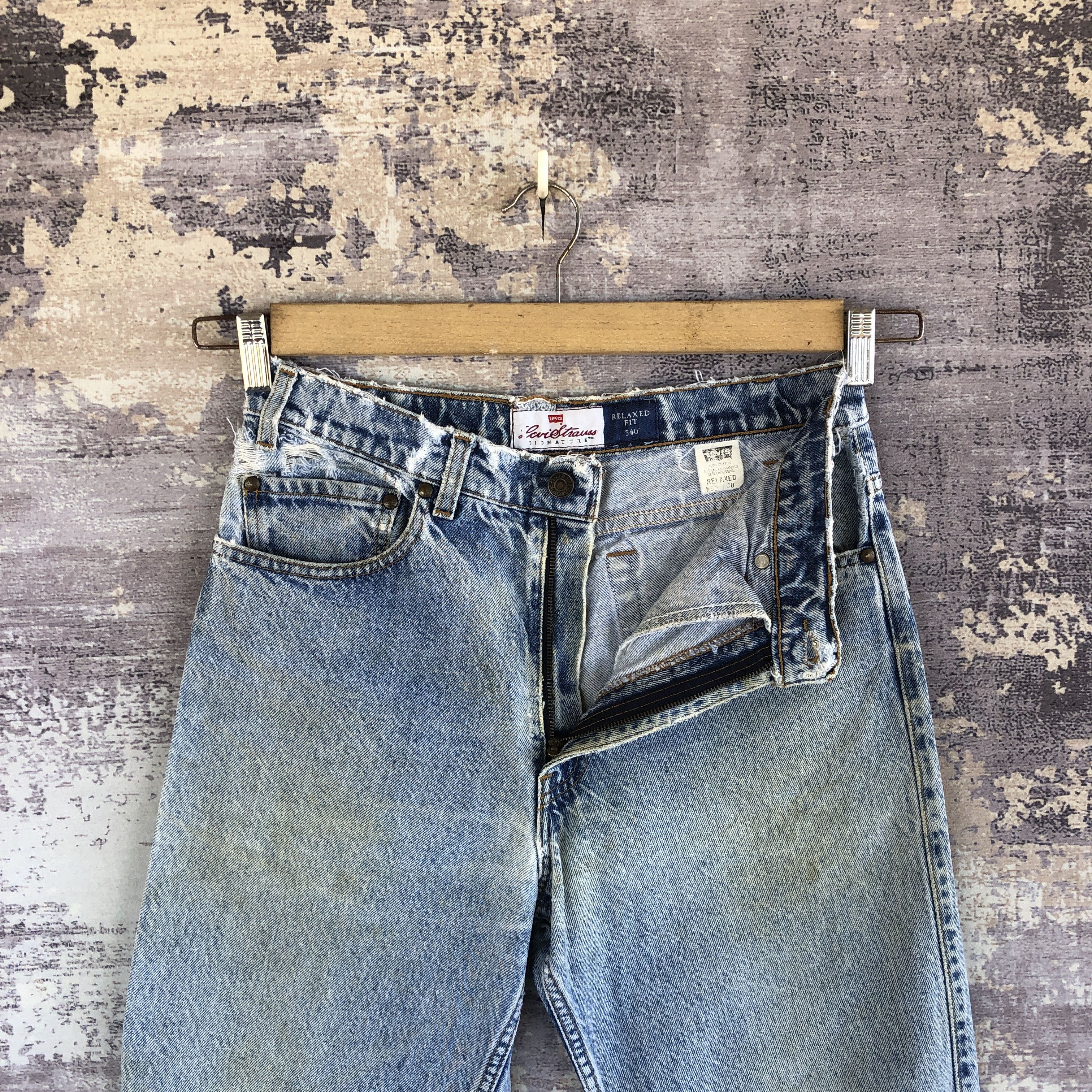 Levi's × Vintage Vintage Levis 540 Dirty Distressed Orange Tab Jeans Denim Size 29" - 6 Thumbnail