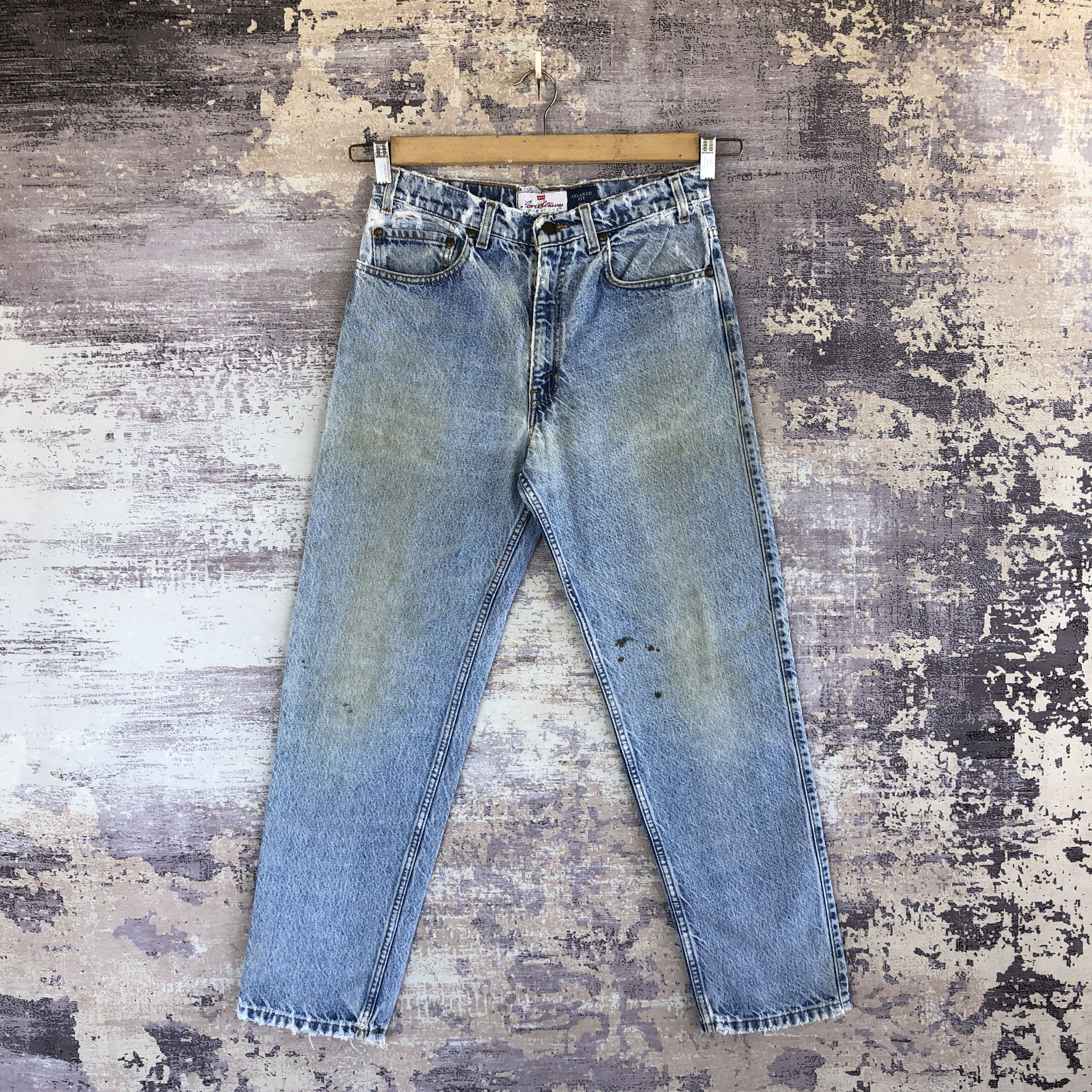 Levi's × Vintage Vintage Levis 540 Dirty Distressed Orange Tab Jeans Denim Size 29" - 1 Thumbnail