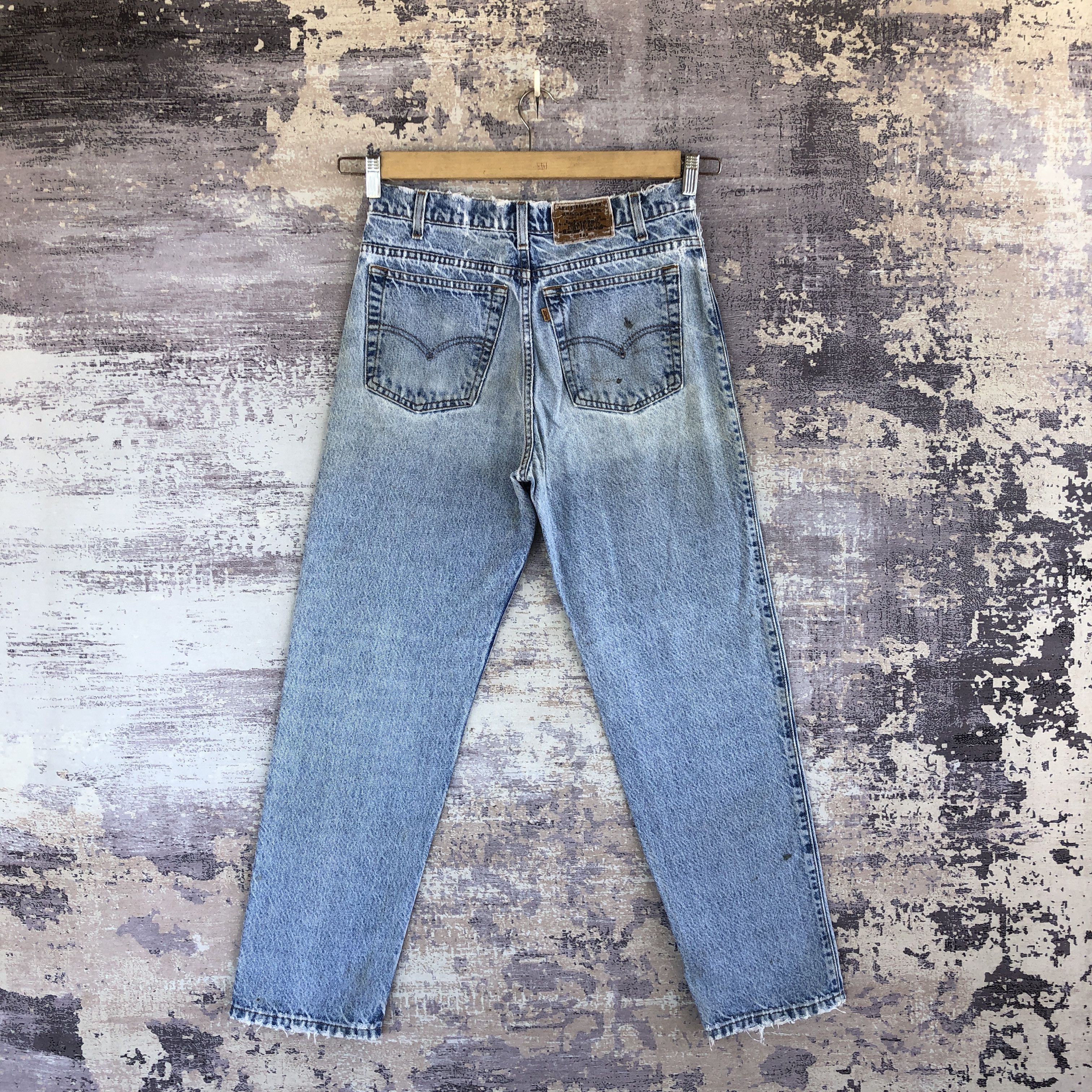 Levi's × Vintage Vintage Levis 540 Dirty Distressed Orange Tab Jeans Denim Size 29" - 2 Thumbnail