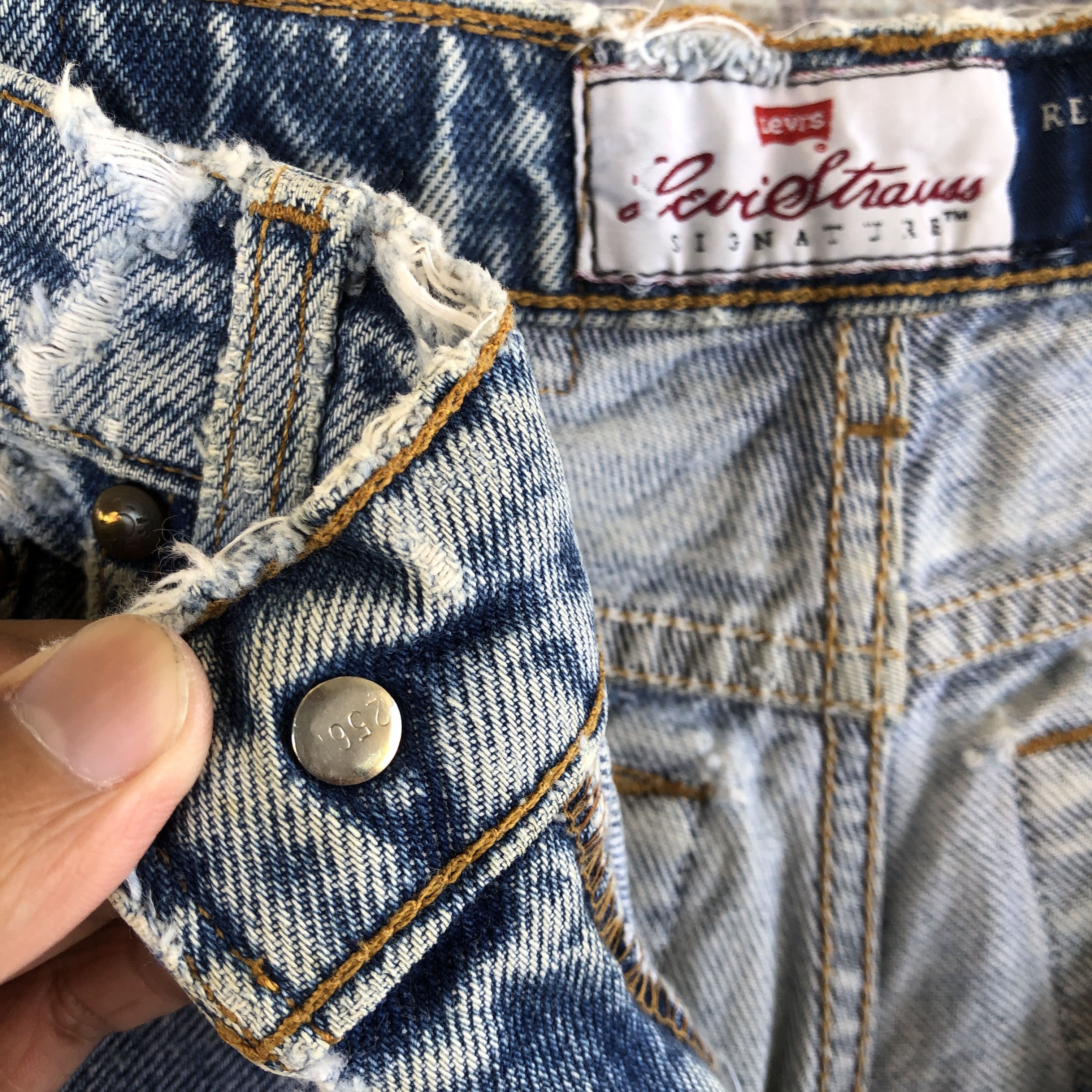 Levi's × Vintage Vintage Levis 540 Dirty Distressed Orange Tab Jeans Denim Size 29" - 7 Thumbnail
