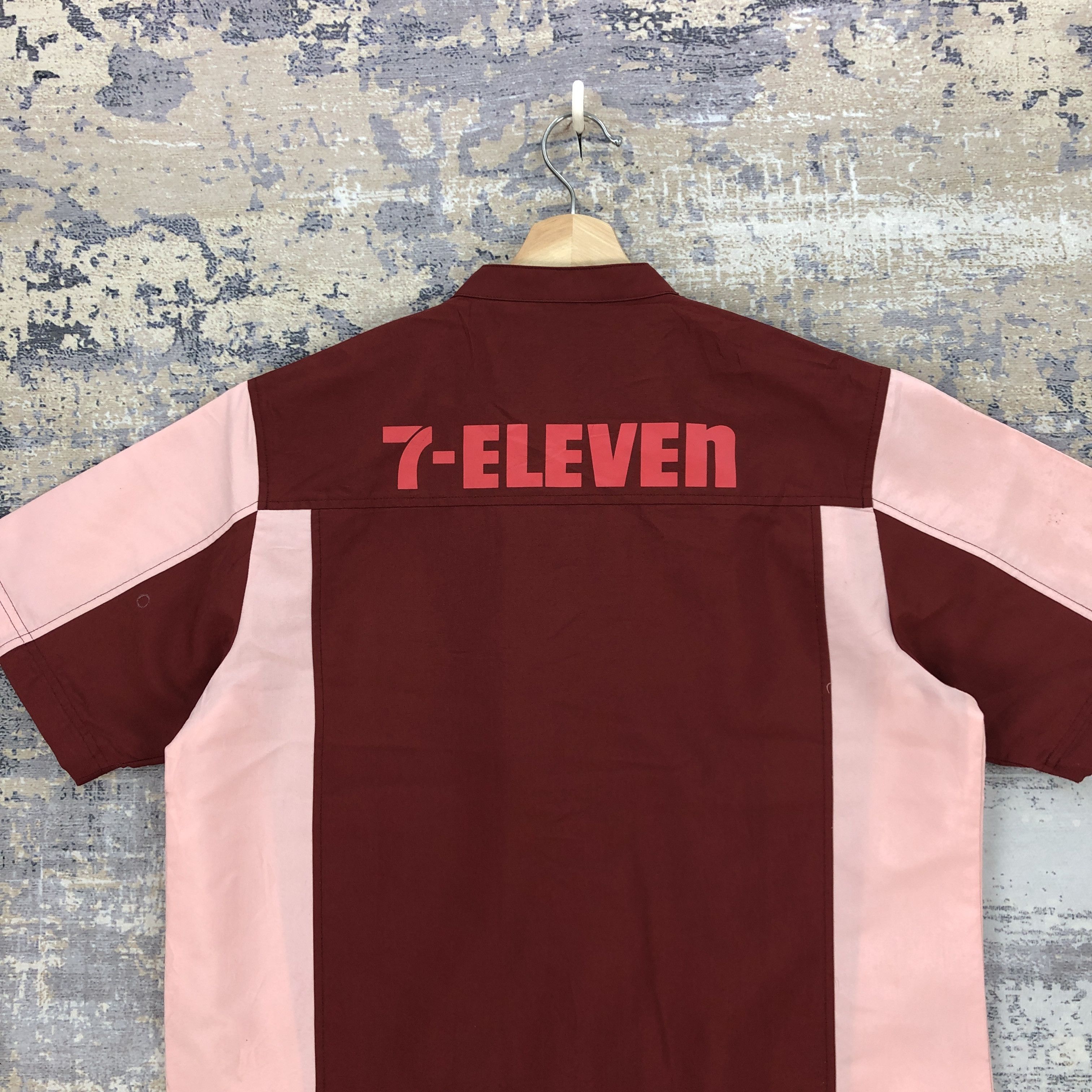 Japanese Brand × Vintage Vintage 90s 7 ELEVEN Shirt Zipper Uniform Workshirt Size US L / EU 52-54 / 3 - 4 Thumbnail
