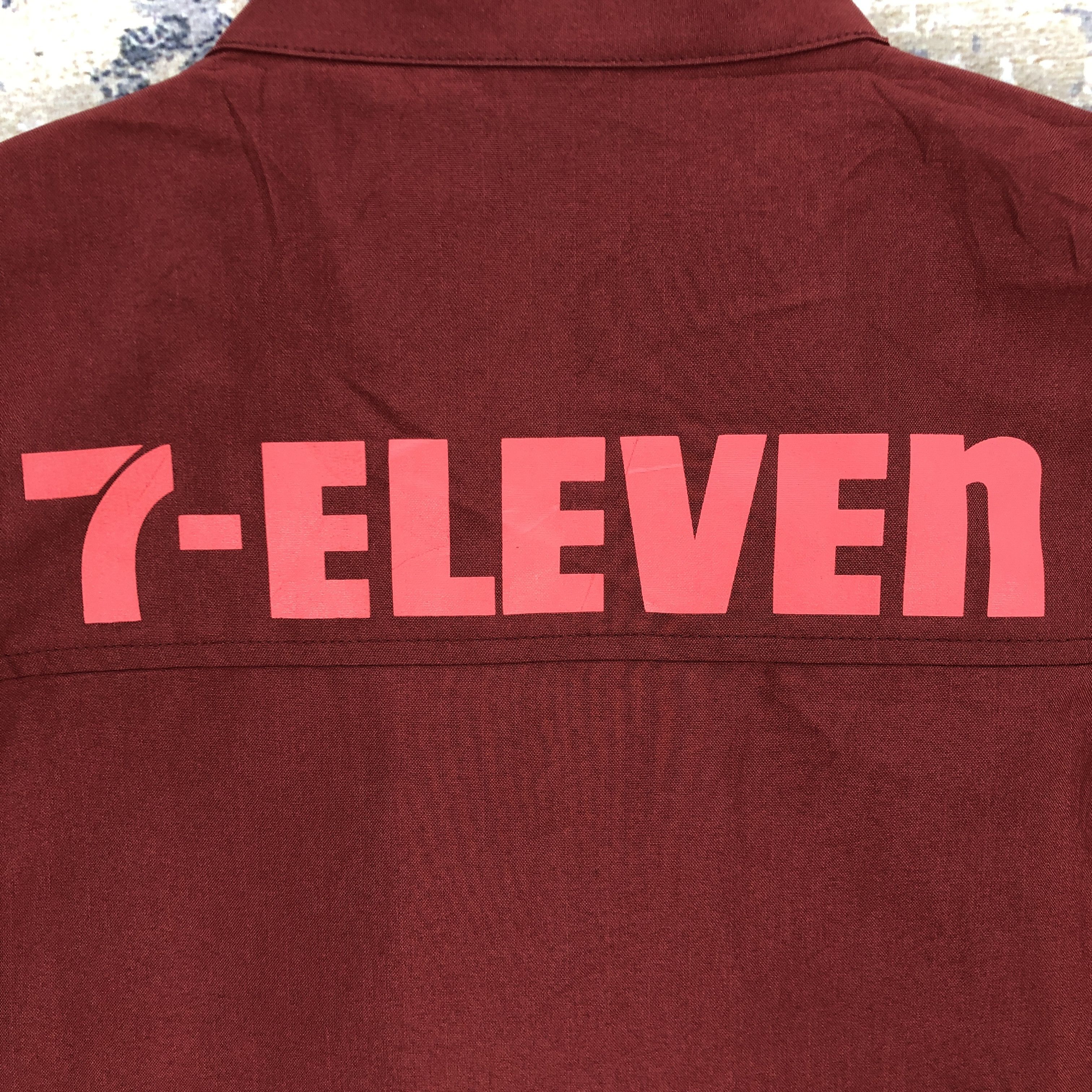 Japanese Brand × Vintage Vintage 90s 7 ELEVEN Shirt Zipper Uniform Workshirt Size US L / EU 52-54 / 3 - 6 Thumbnail