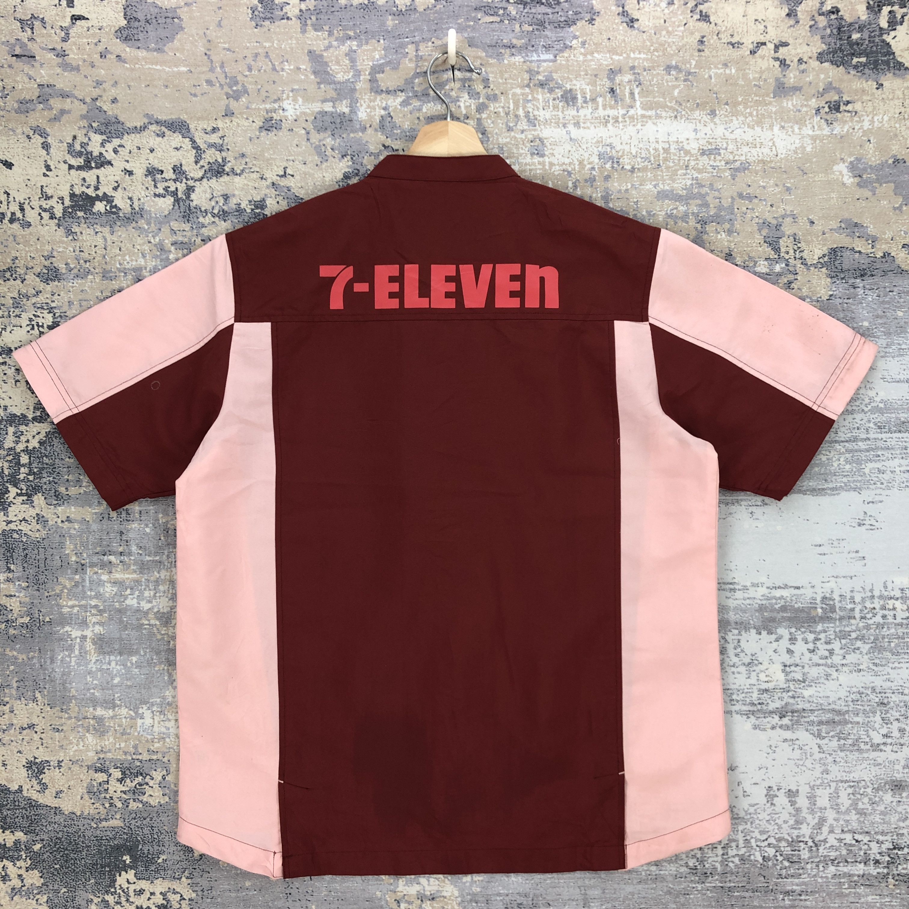 Japanese Brand × Vintage Vintage 90s 7 ELEVEN Shirt Zipper Uniform Workshirt Size US L / EU 52-54 / 3 - 2 Thumbnail
