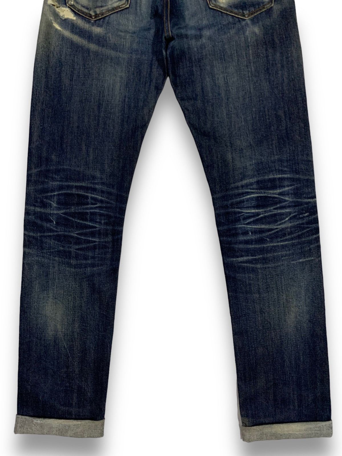 Jun Takahashi Y2K Uniqlo S002 Selvedge Dark Mud Wash Distressed Jeans Size US 31 - 15 Thumbnail