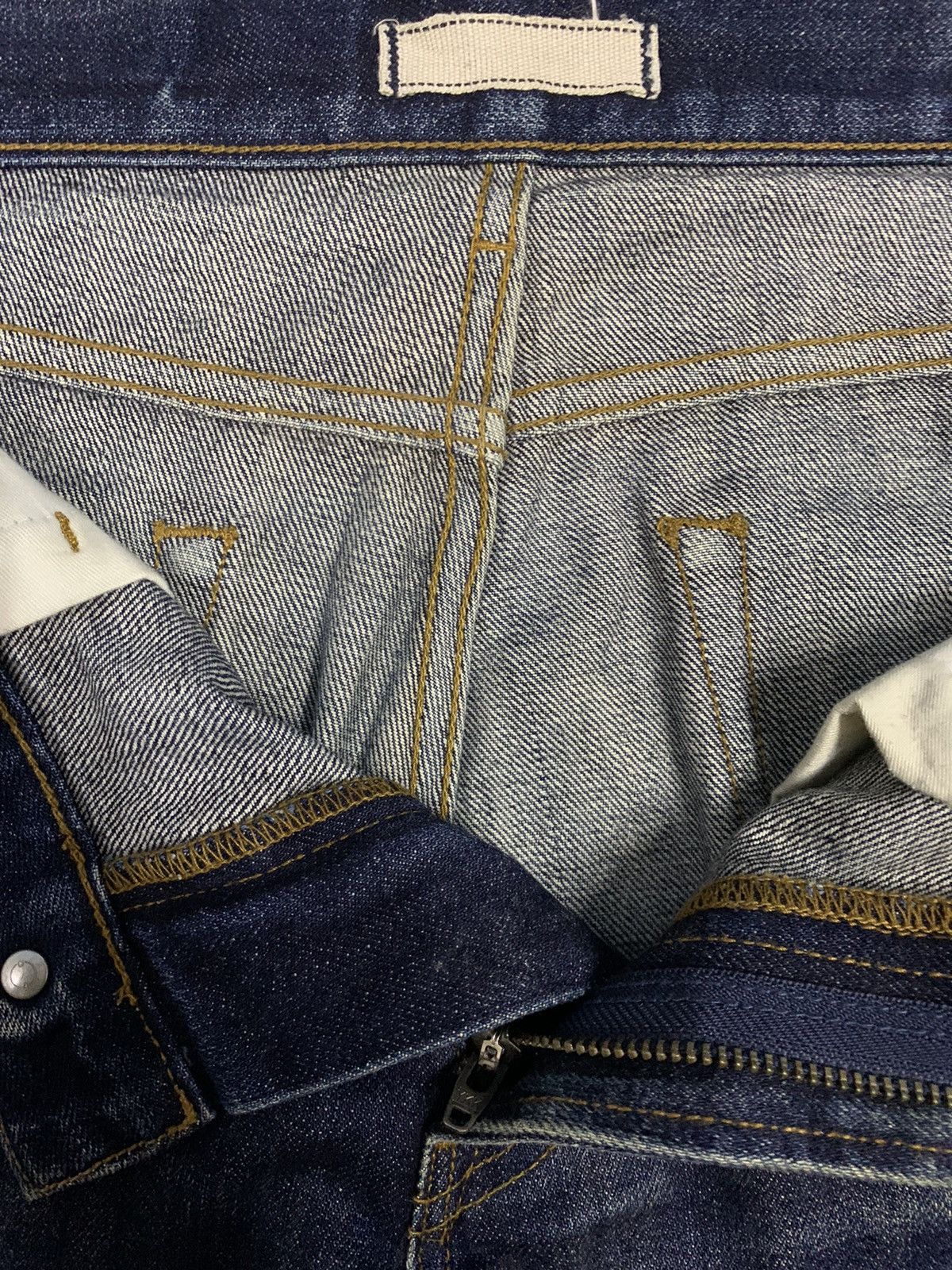 Jun Takahashi Y2K Uniqlo S002 Selvedge Dark Mud Wash Distressed Jeans Size US 31 - 5 Thumbnail