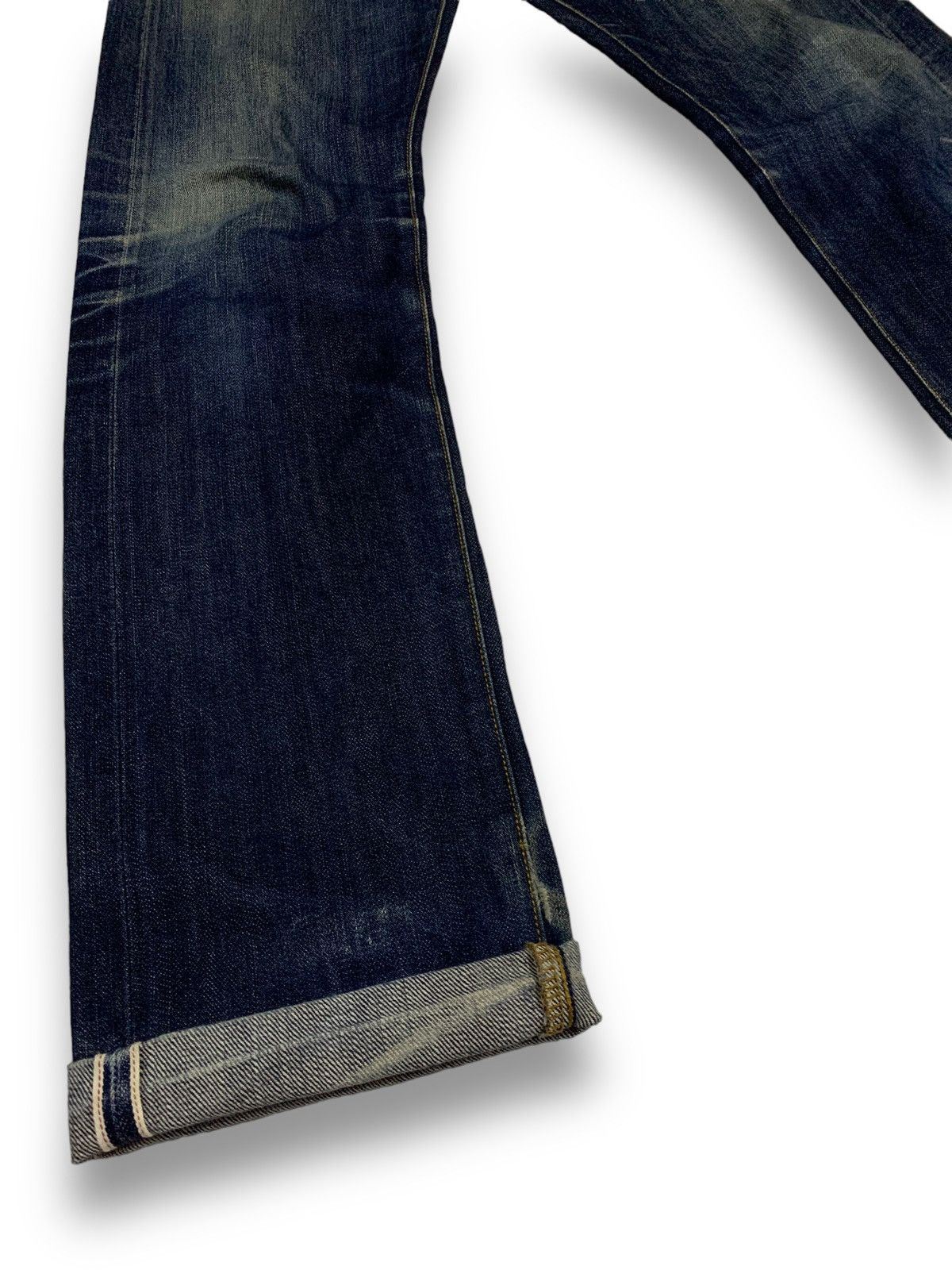 Jun Takahashi Y2K Uniqlo S002 Selvedge Dark Mud Wash Distressed Jeans Size US 31 - 9 Thumbnail