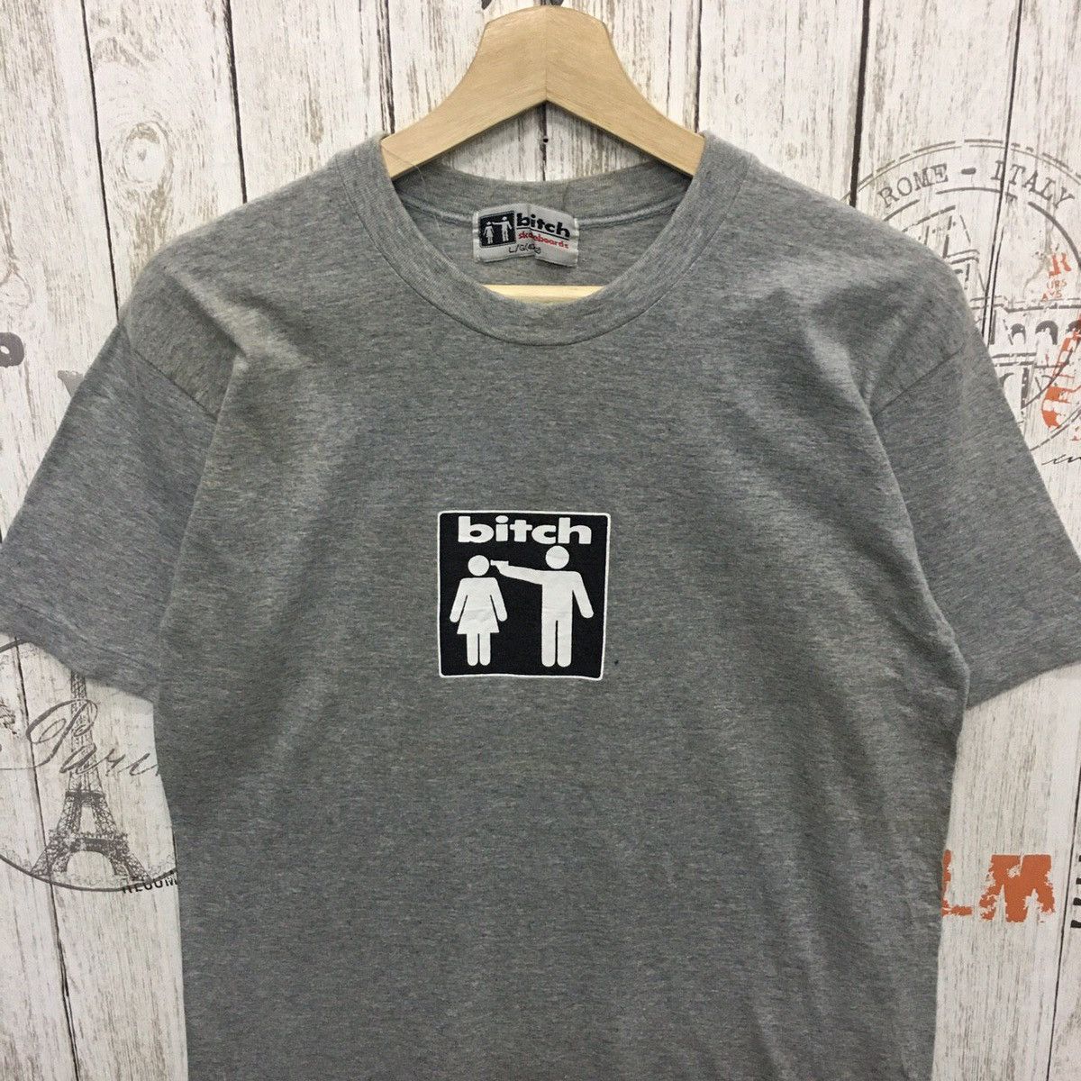 Vintage *🔥BITCH skateboard 90s tees Size US M / EU 48-50 / 2 - 3 Thumbnail