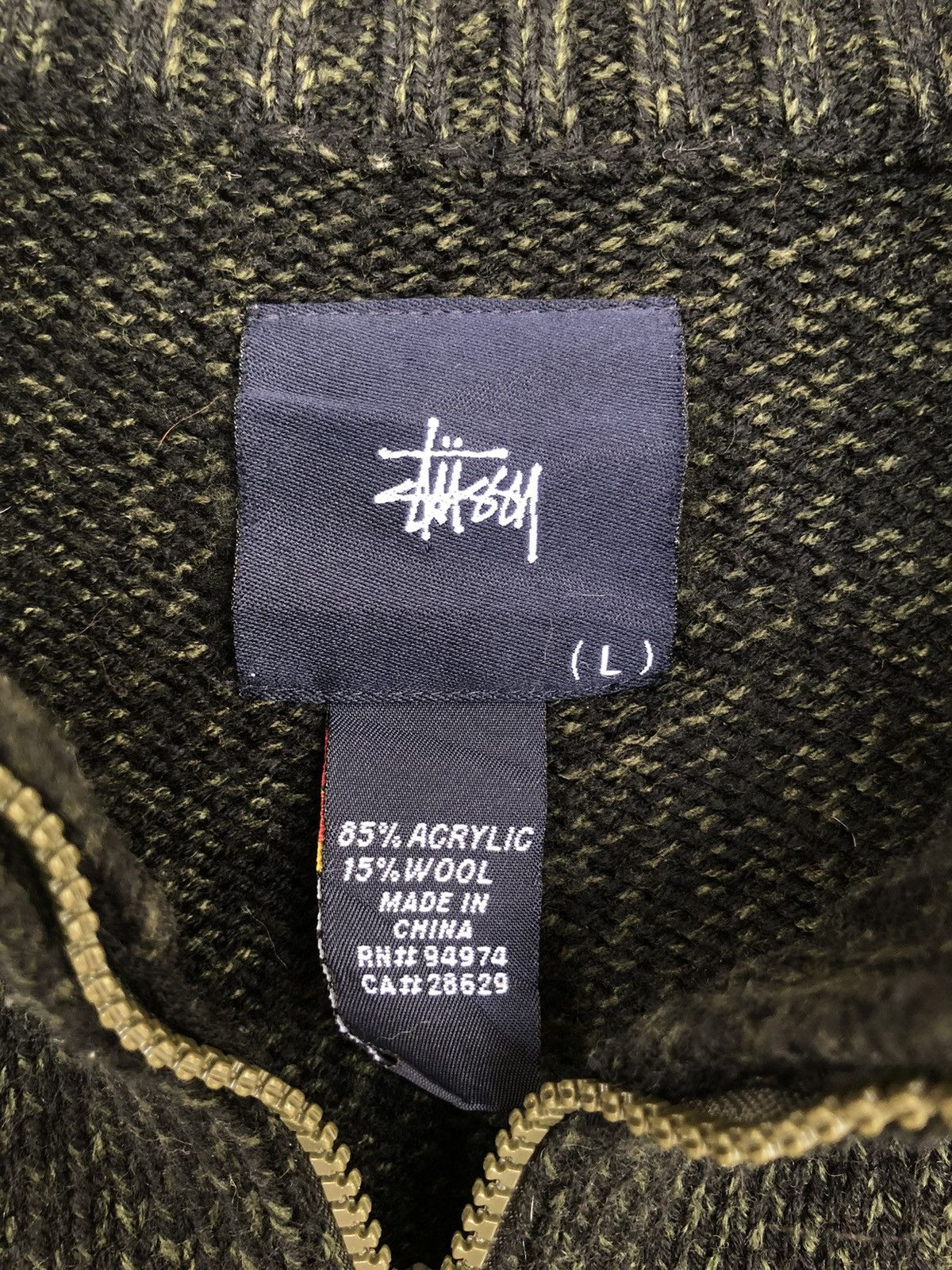 Stussy OG Stussy 🇺🇸 Half Zipper Hand Knit Jumper Sweater Size US L / EU 52-54 / 3 - 5 Thumbnail