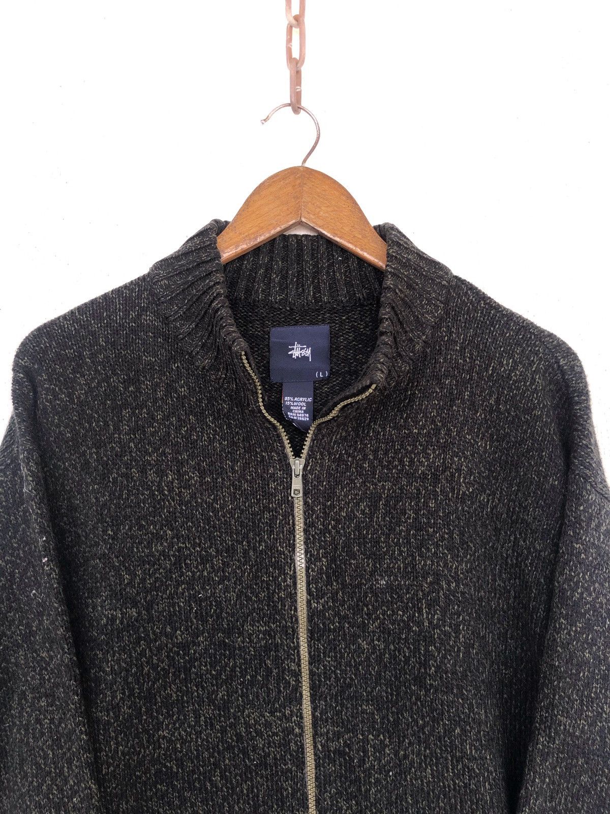 Stussy OG Stussy 🇺🇸 Half Zipper Hand Knit Jumper Sweater Size US L / EU 52-54 / 3 - 2 Thumbnail