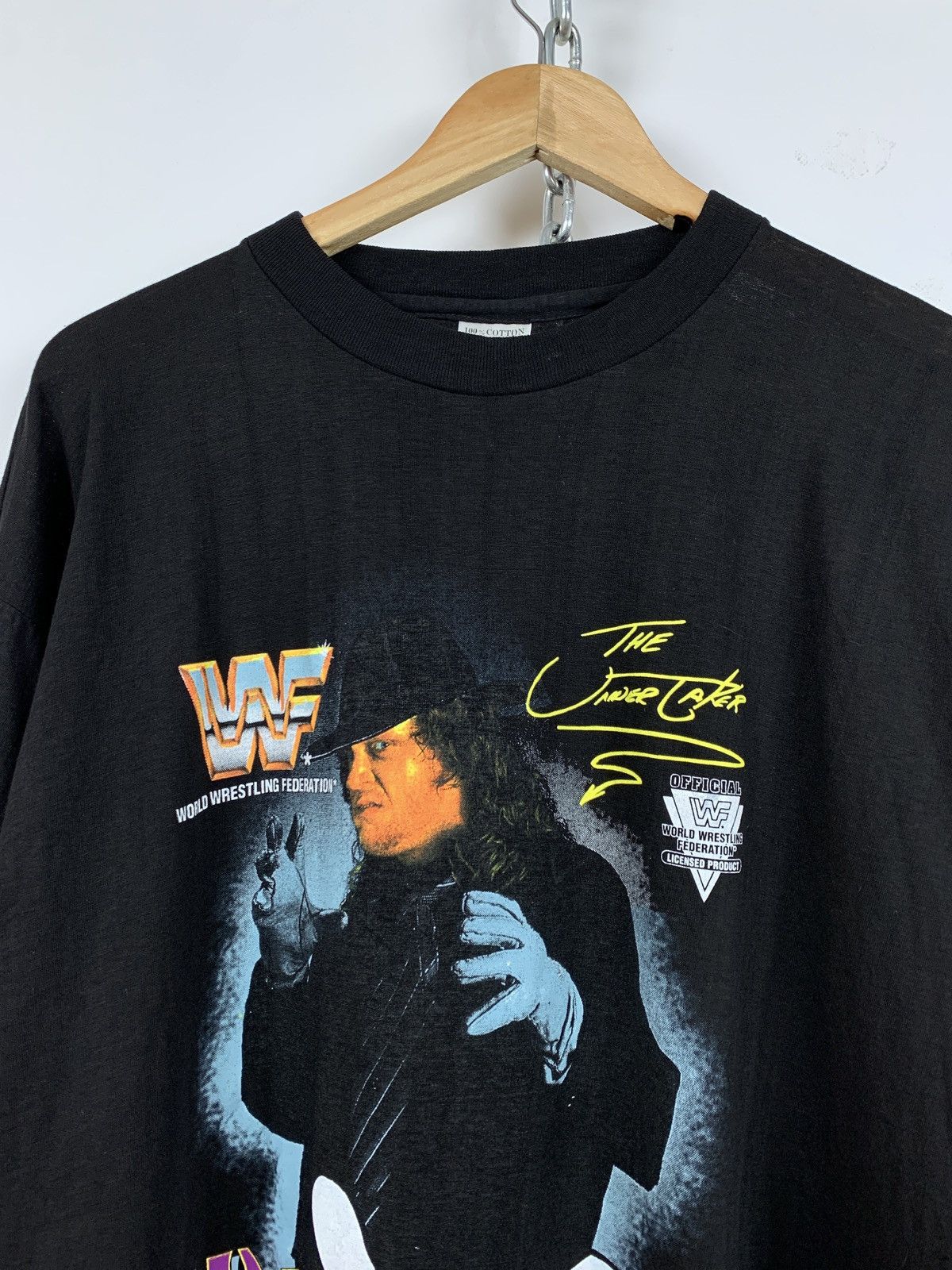 Vintage 1992 Vintage Undertaker WWE Rare T-Shirt Size US L / EU 52-54 / 3 - 4 Thumbnail