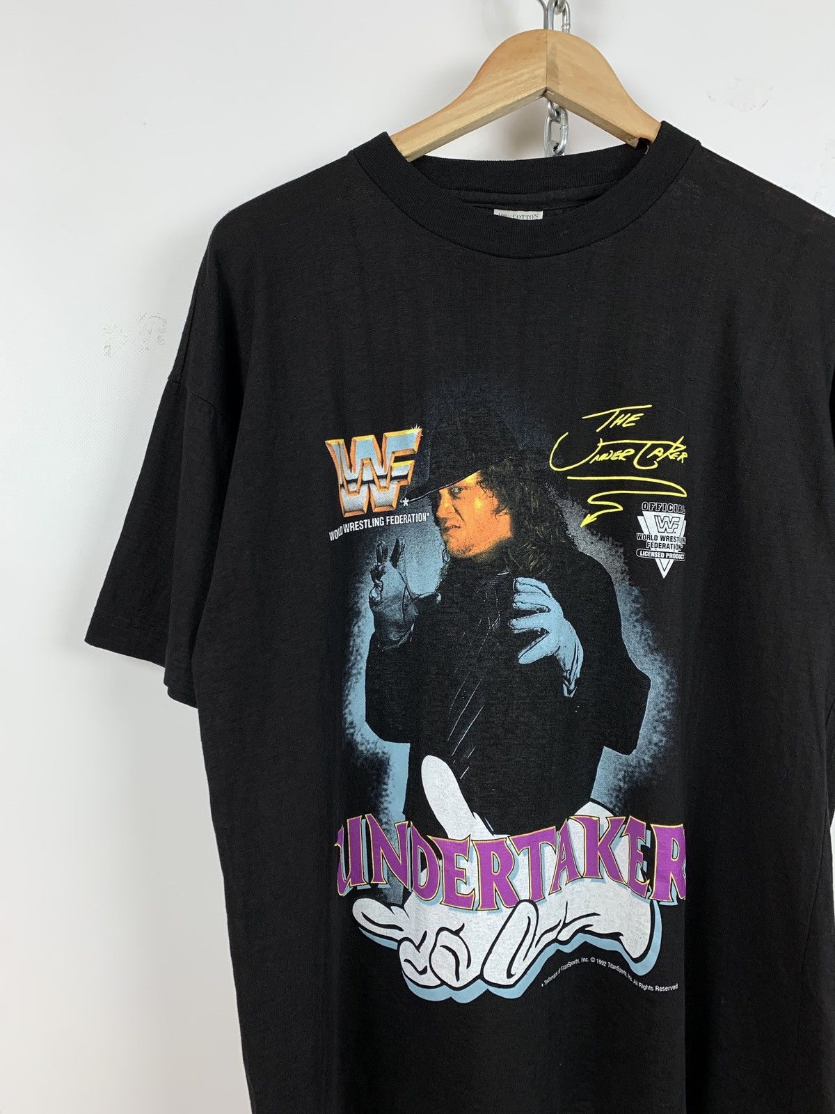 Vintage 1992 Vintage Undertaker WWE Rare T-Shirt Size US L / EU 52-54 / 3 - 2 Thumbnail