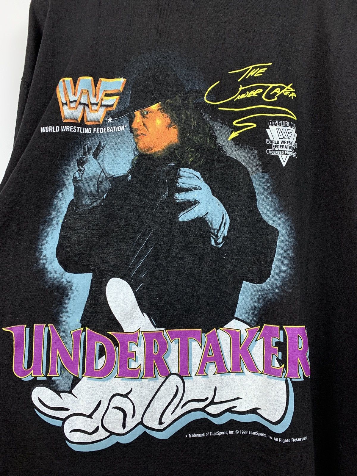 Vintage 1992 Vintage Undertaker WWE Rare T-Shirt Size US L / EU 52-54 / 3 - 6 Thumbnail
