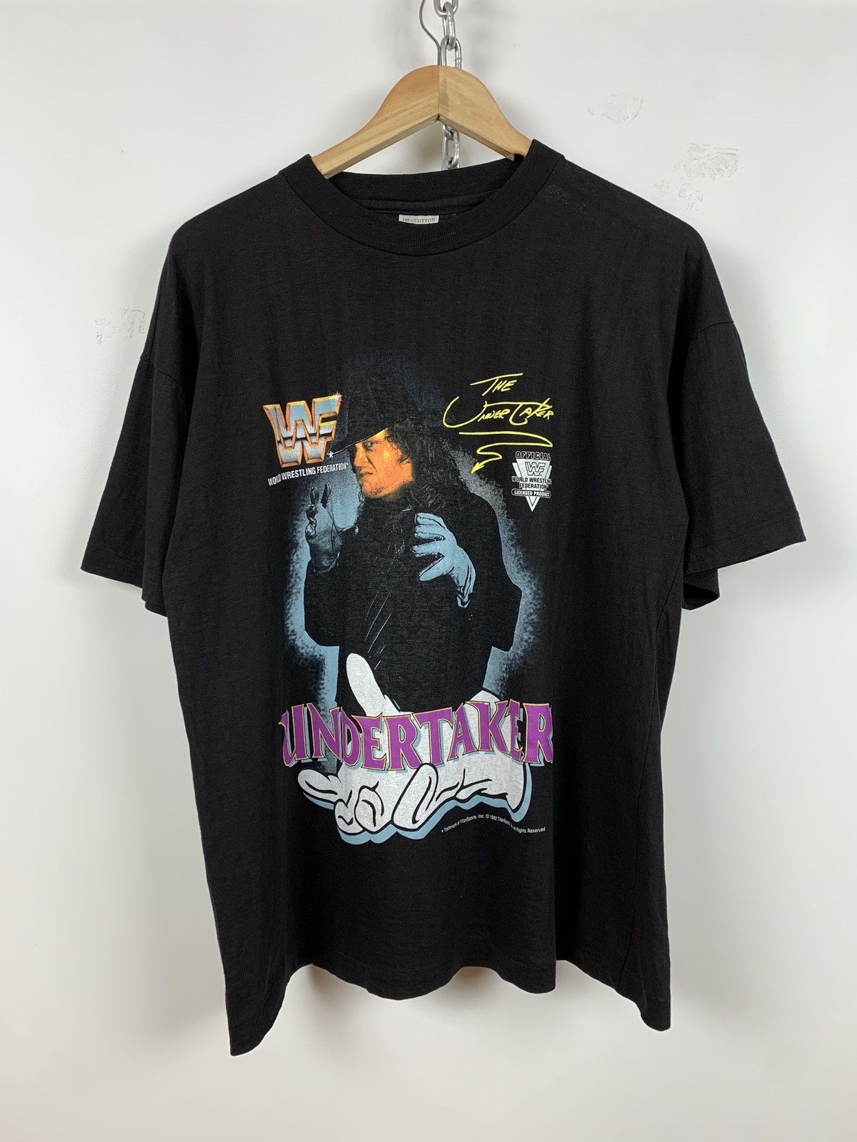 Vintage 1992 Vintage Undertaker WWE Rare T-Shirt Size US L / EU 52-54 / 3 - 1 Thumbnail