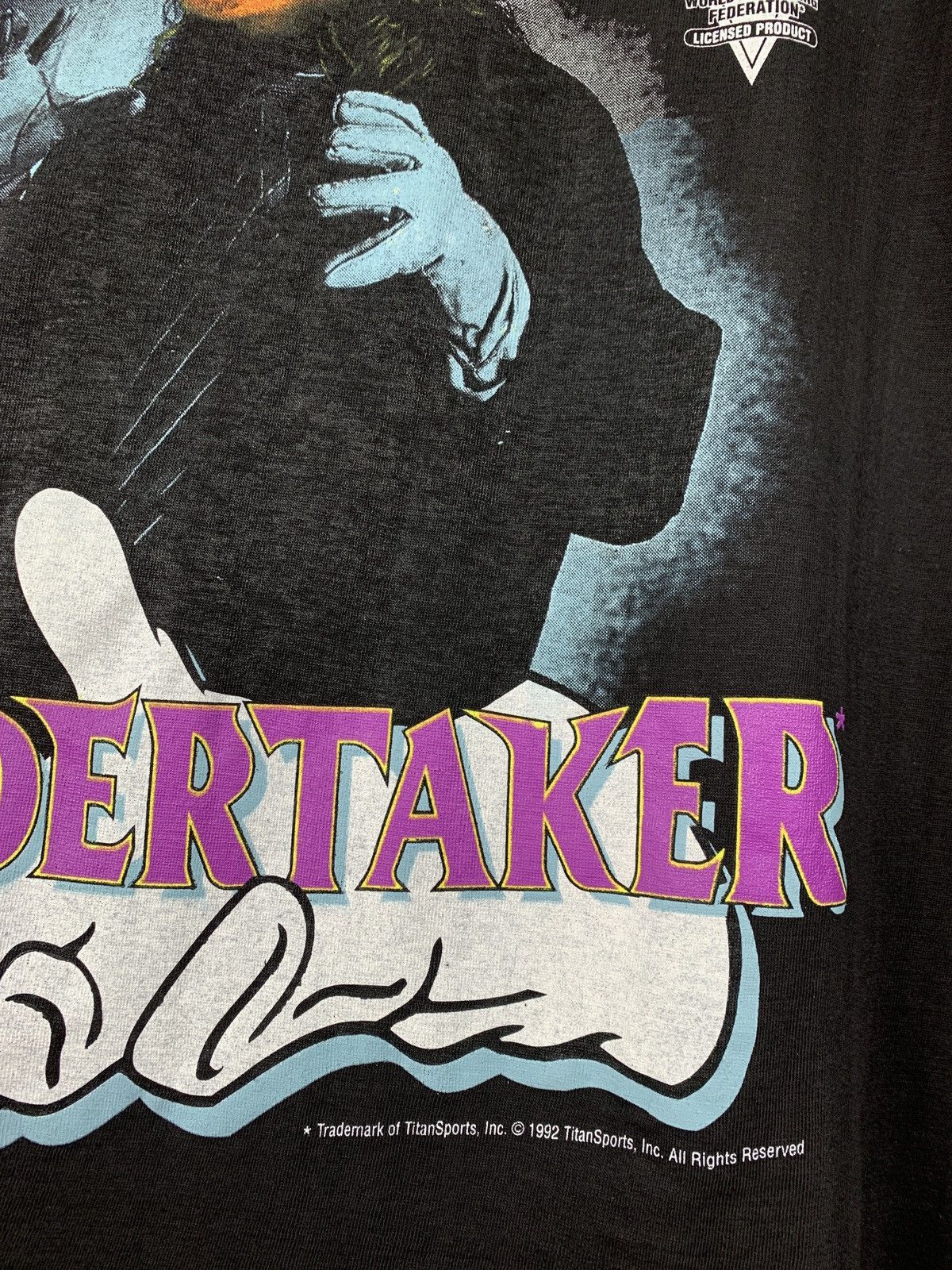 Vintage 1992 Vintage Undertaker WWE Rare T-Shirt Size US L / EU 52-54 / 3 - 8 Thumbnail