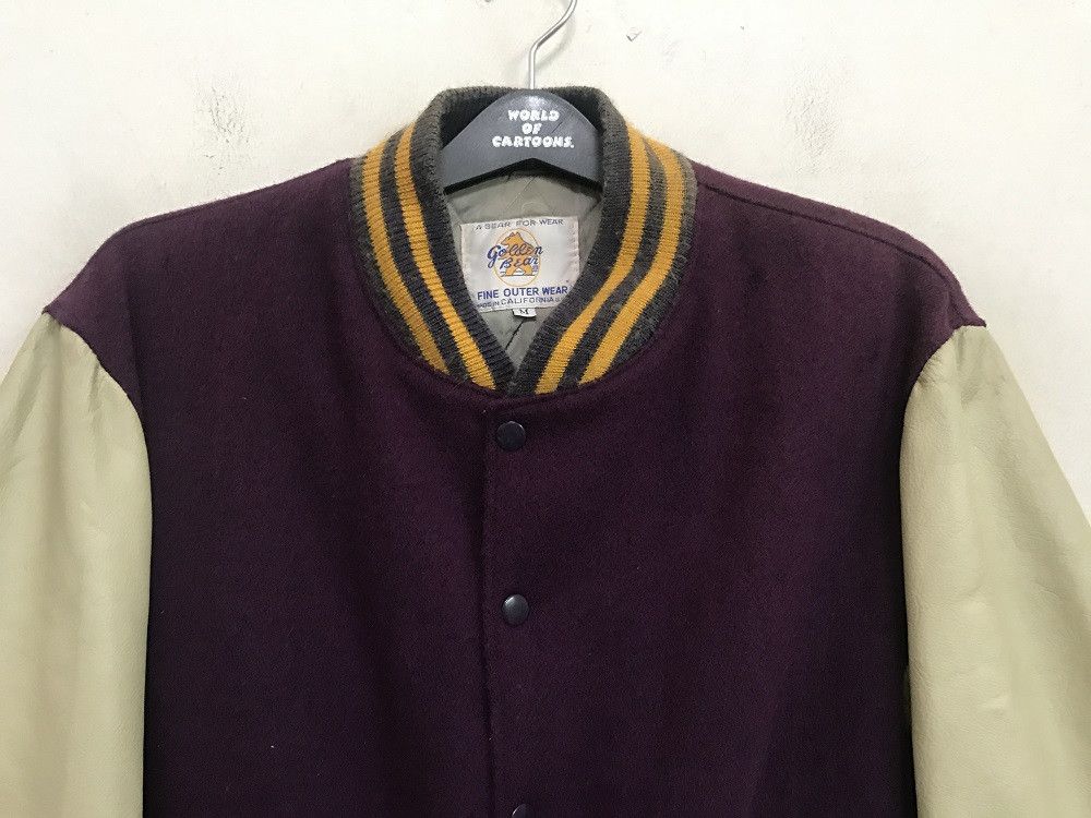 Golden Bear Vintage GOLDEN BEAR Made in USA Leather Sleeve Varsity Size US M / EU 48-50 / 2 - 2 Thumbnail