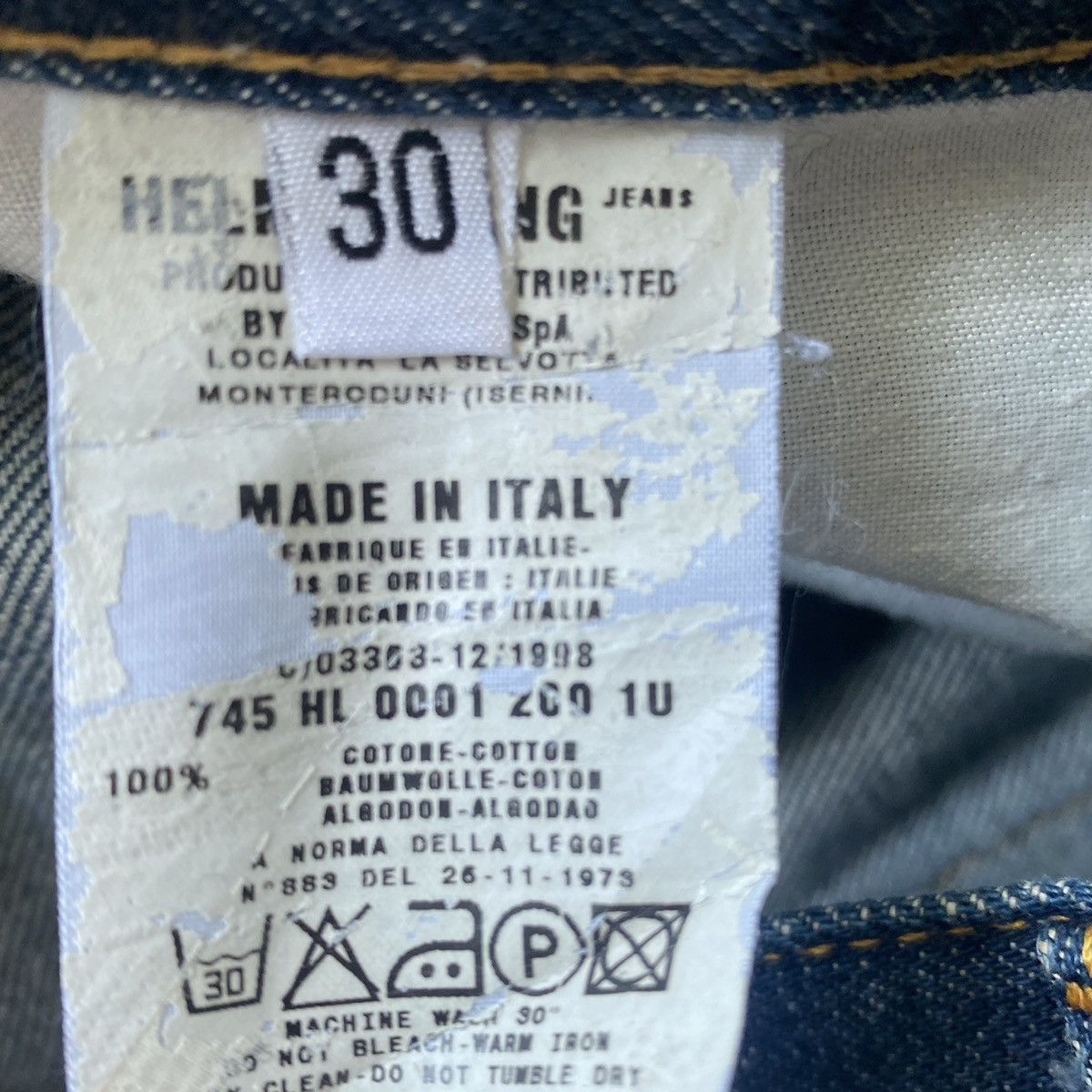 Helmut Lang Helmut Lang Archive SS 1998 Raw Blue Jeans Size US 30 / EU 46 - 4 Thumbnail