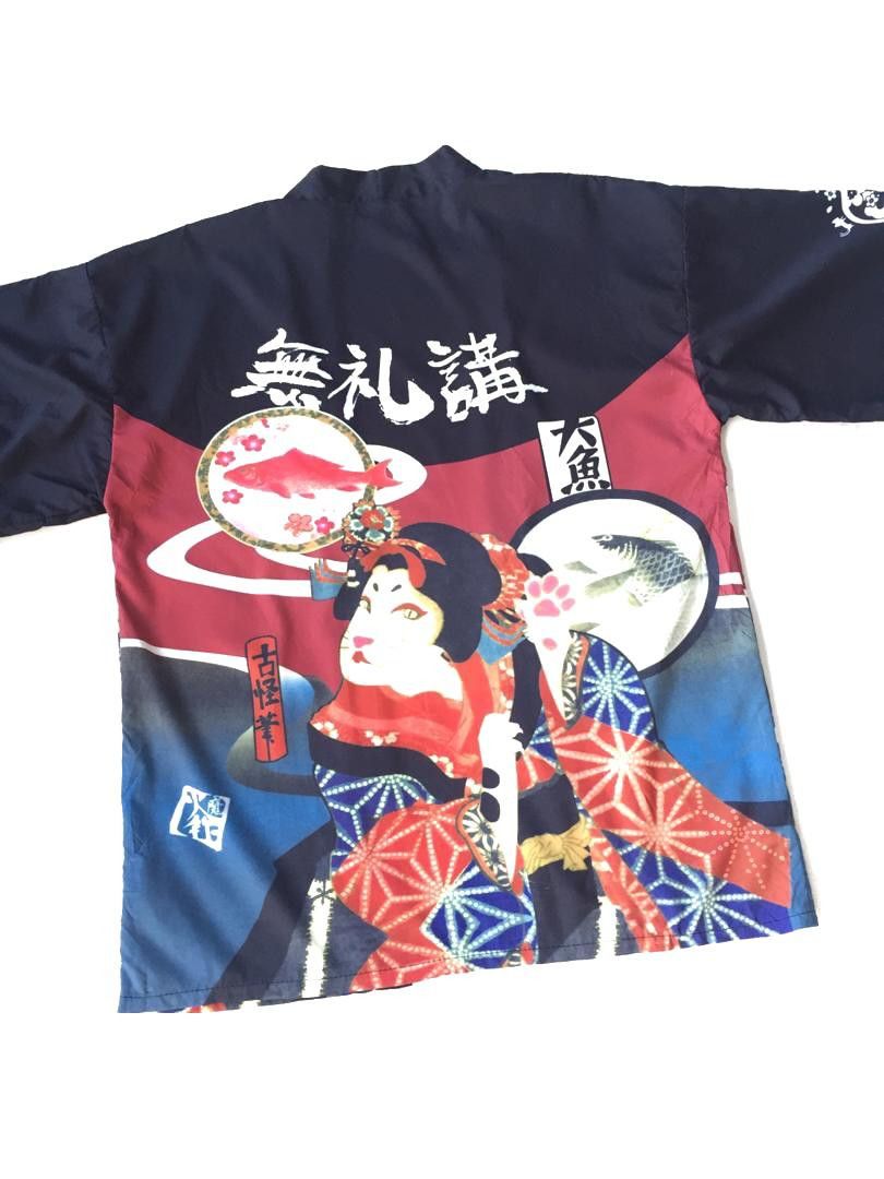 Japanese Brand 💥Final💥Japanese Traditional Muzicun Giesha kimono overprint Size US L / EU 52-54 / 3 - 3 Thumbnail
