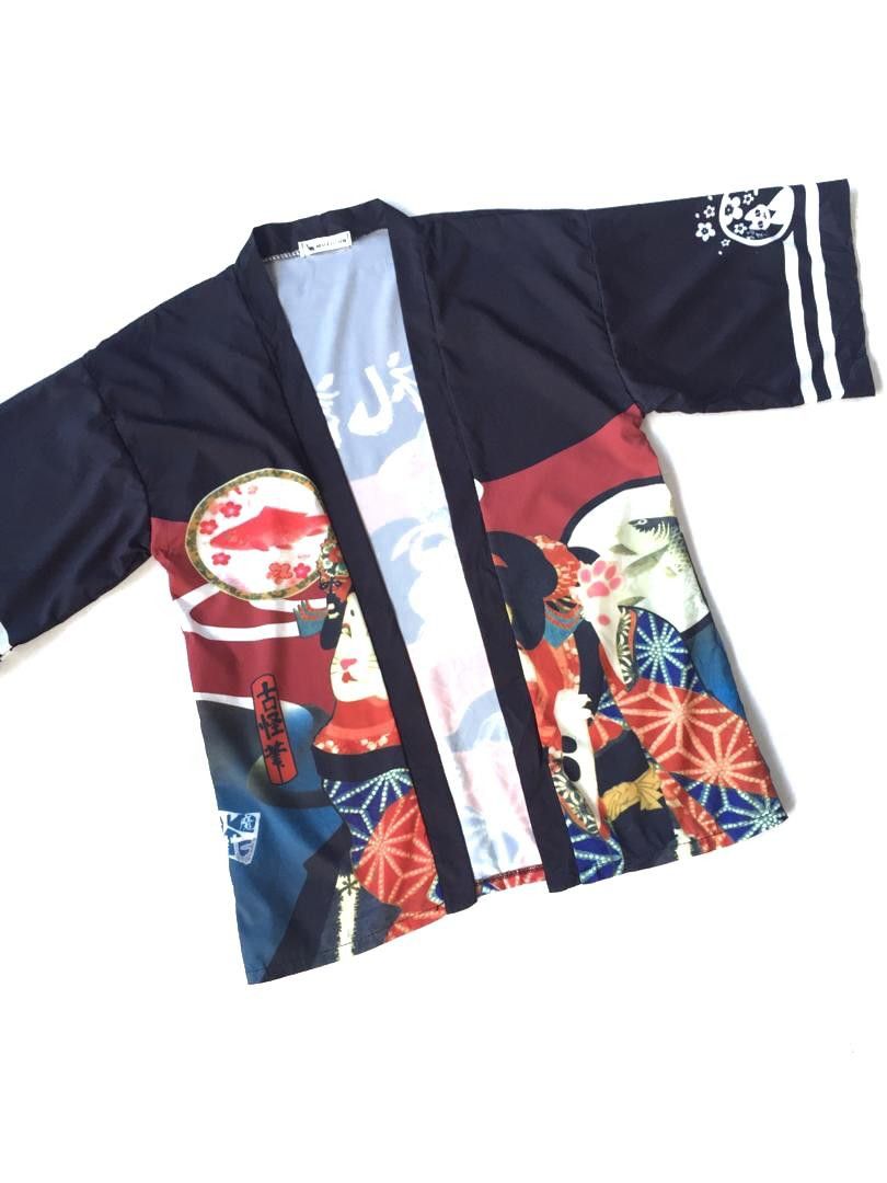 Japanese Brand 💥Final💥Japanese Traditional Muzicun Giesha kimono overprint Size US L / EU 52-54 / 3 - 4 Thumbnail