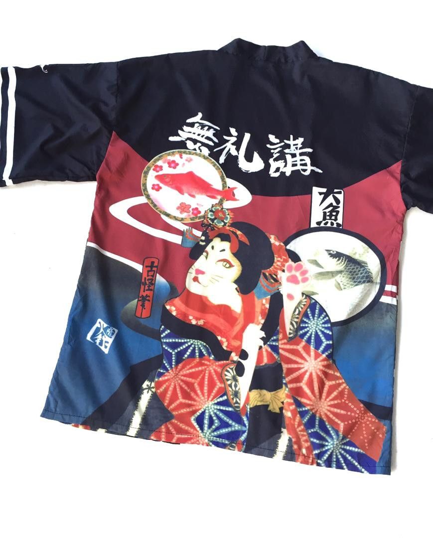 Japanese Brand 💥Final💥Japanese Traditional Muzicun Giesha kimono overprint Size US L / EU 52-54 / 3 - 1 Thumbnail