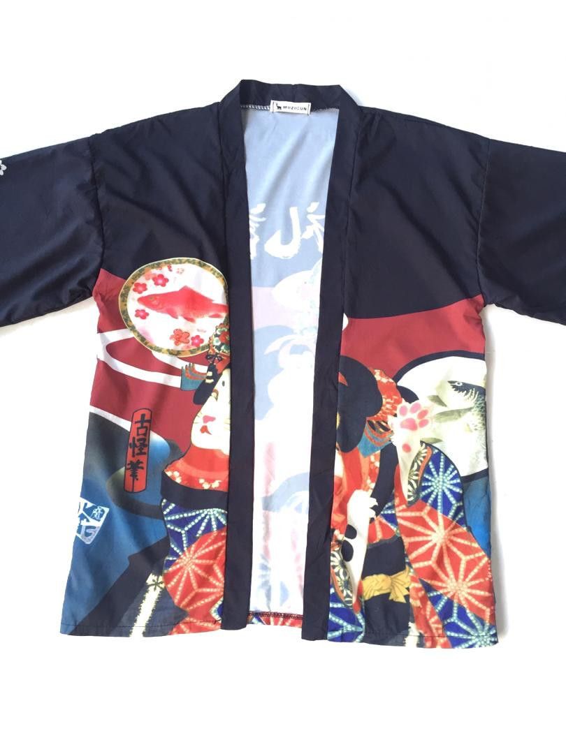 Japanese Brand 💥Final💥Japanese Traditional Muzicun Giesha kimono overprint Size US L / EU 52-54 / 3 - 2 Thumbnail
