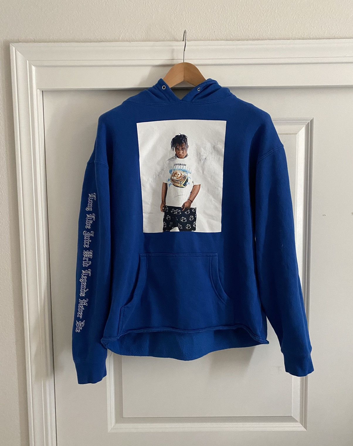 Juice good WRLD X Revenge Photo Hoodie Blue