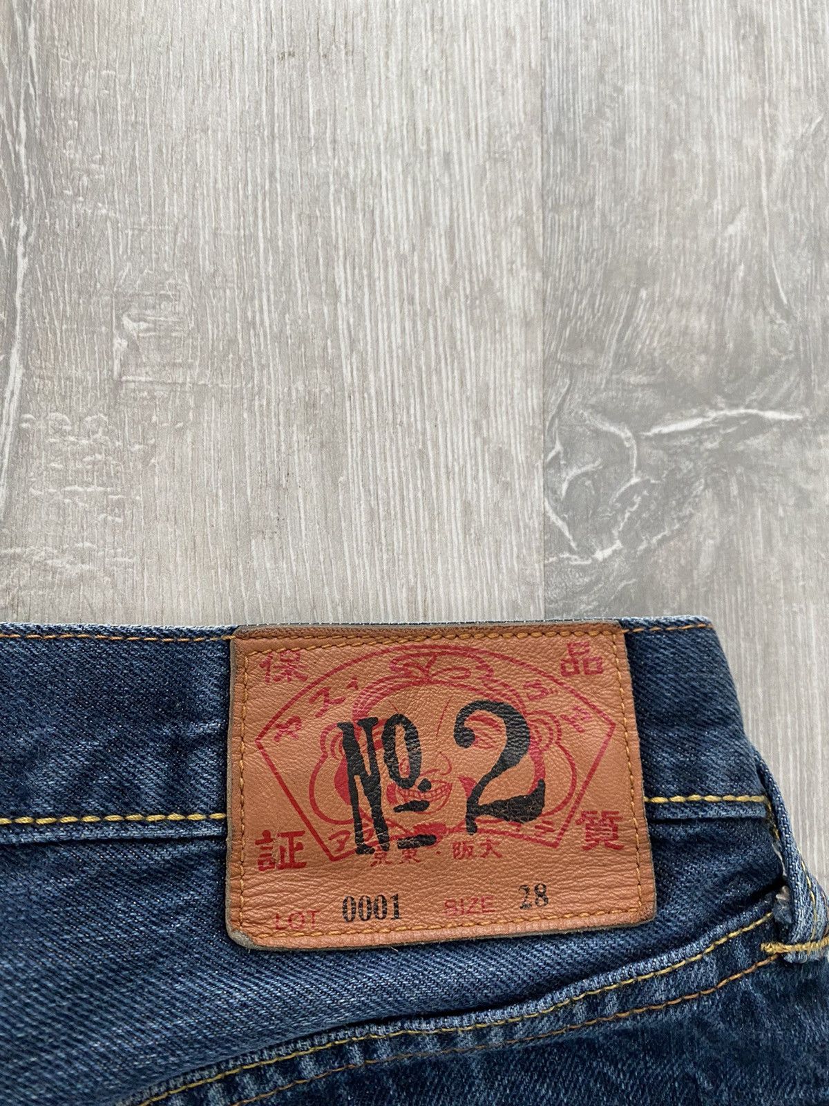 Evisu Evisu jeans daicock vintage selvedge navy white big logo Size US 28 / EU 44 - 3 Thumbnail