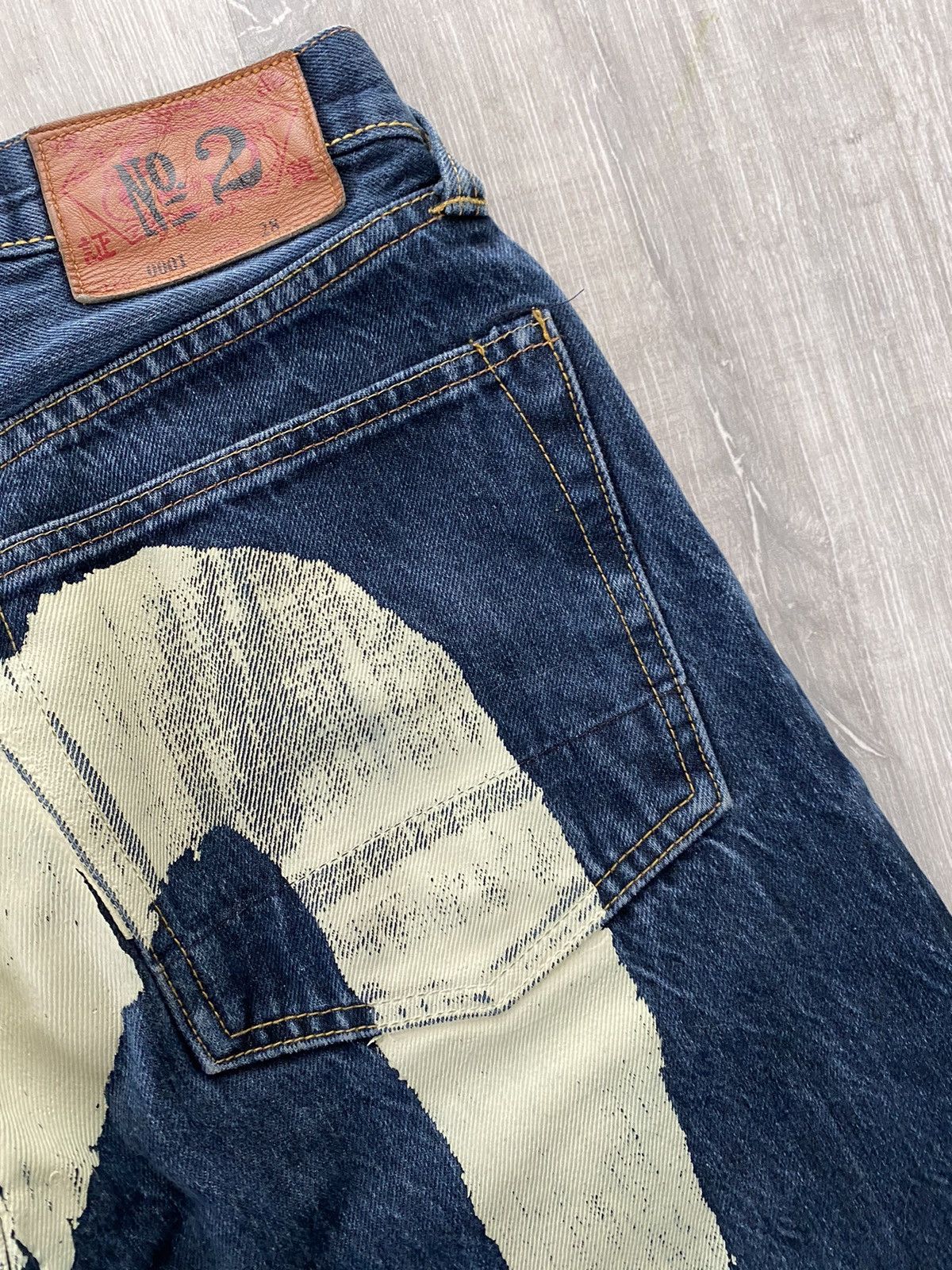 Evisu Evisu jeans daicock vintage selvedge navy white big logo Size US 28 / EU 44 - 4 Thumbnail