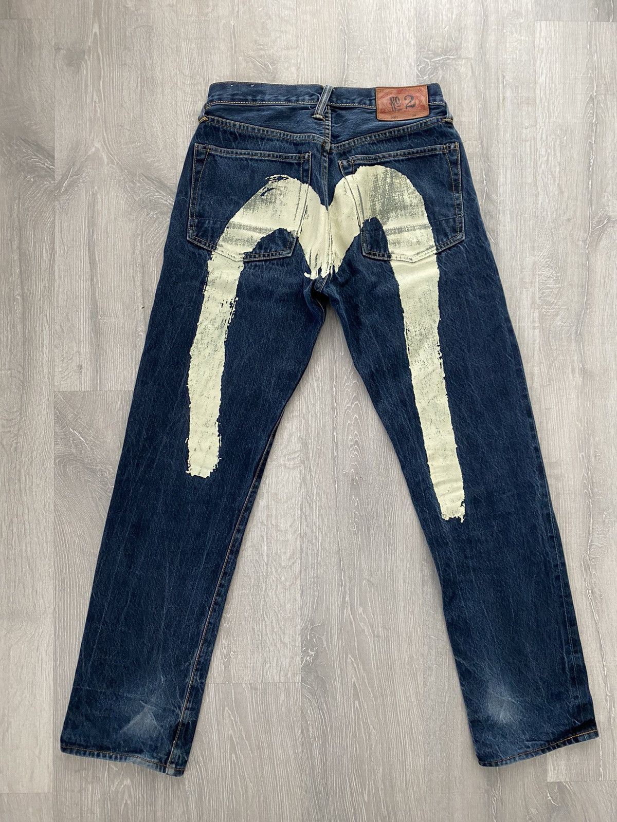 Evisu × Japanese Brand × Streetwear EVISU WHITE DAICOCK JORTS