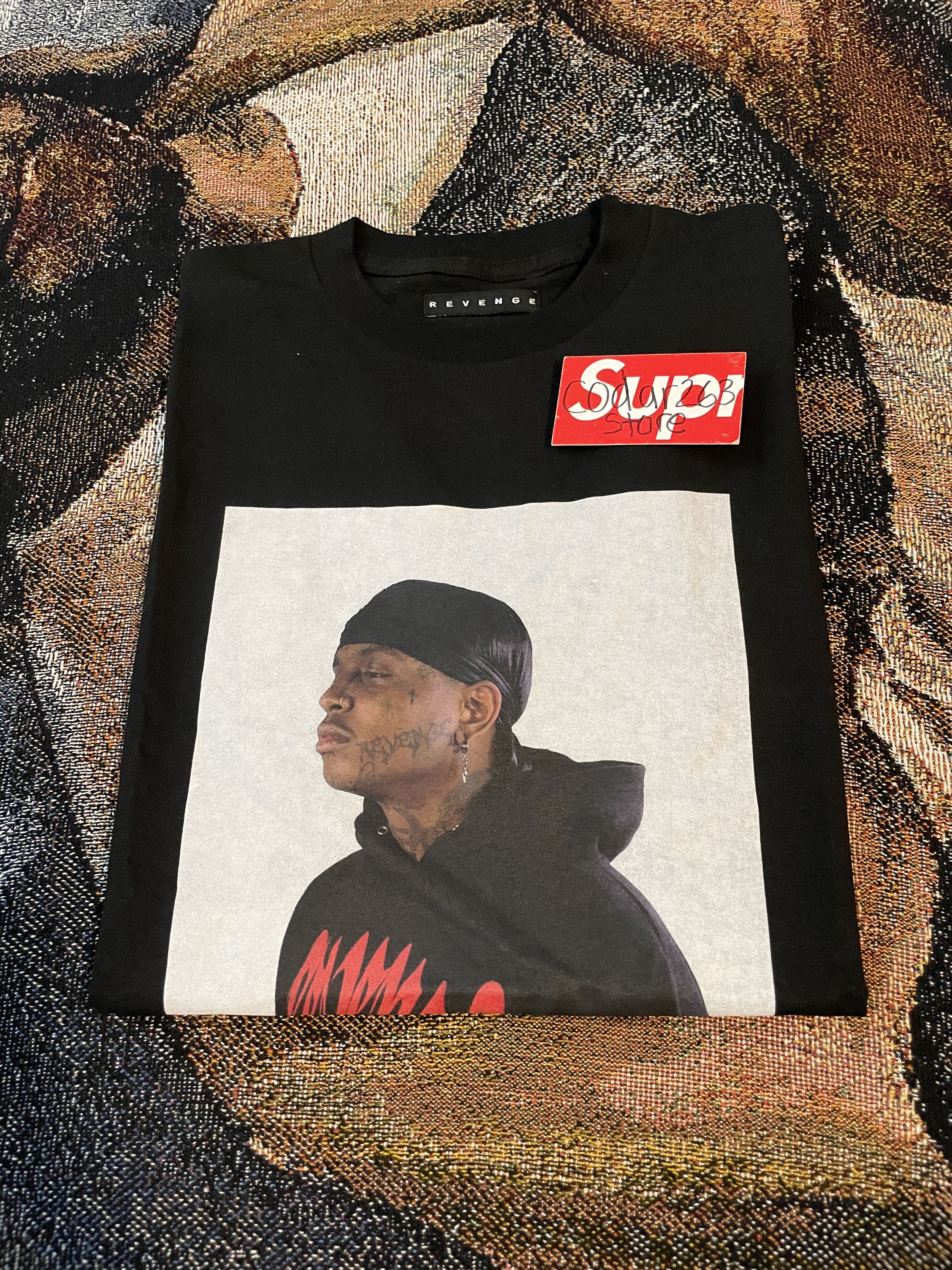 image of Photo Tee - Revenge Ski Mask The Slump God Tour Merch Medium in Black, Men's