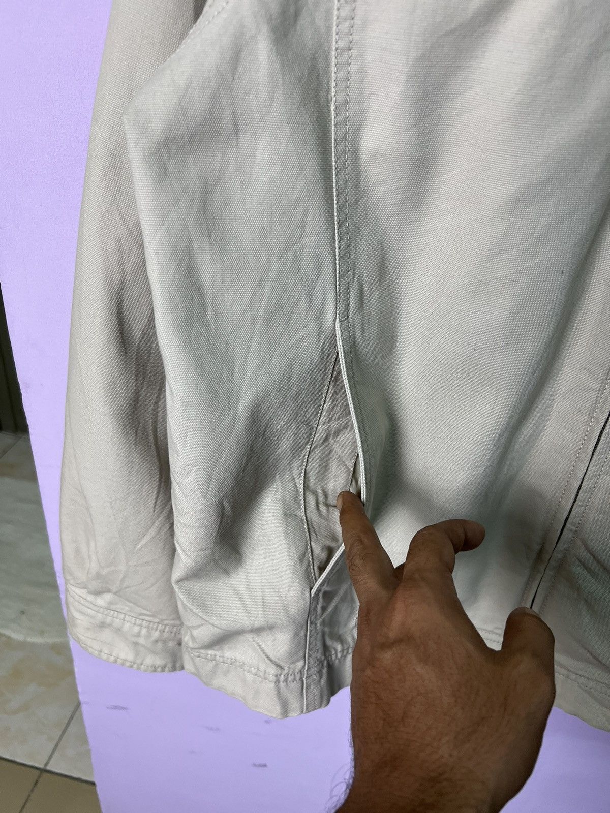 Eddie Bauer 🔥Eddie Bauer Khaki Zipper Chore Jacket Size US L / EU 52-54 / 3 - 11 Thumbnail