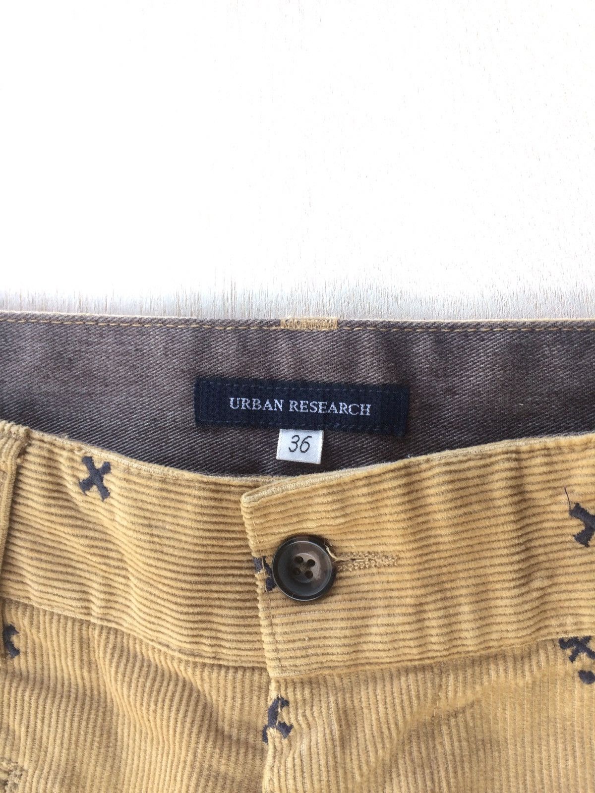 URBAN RESEARCH DOORS Japanese Brand Urban Research Cordroy Overprint Casual Pant Size US 30 / EU 46 - 3 Thumbnail