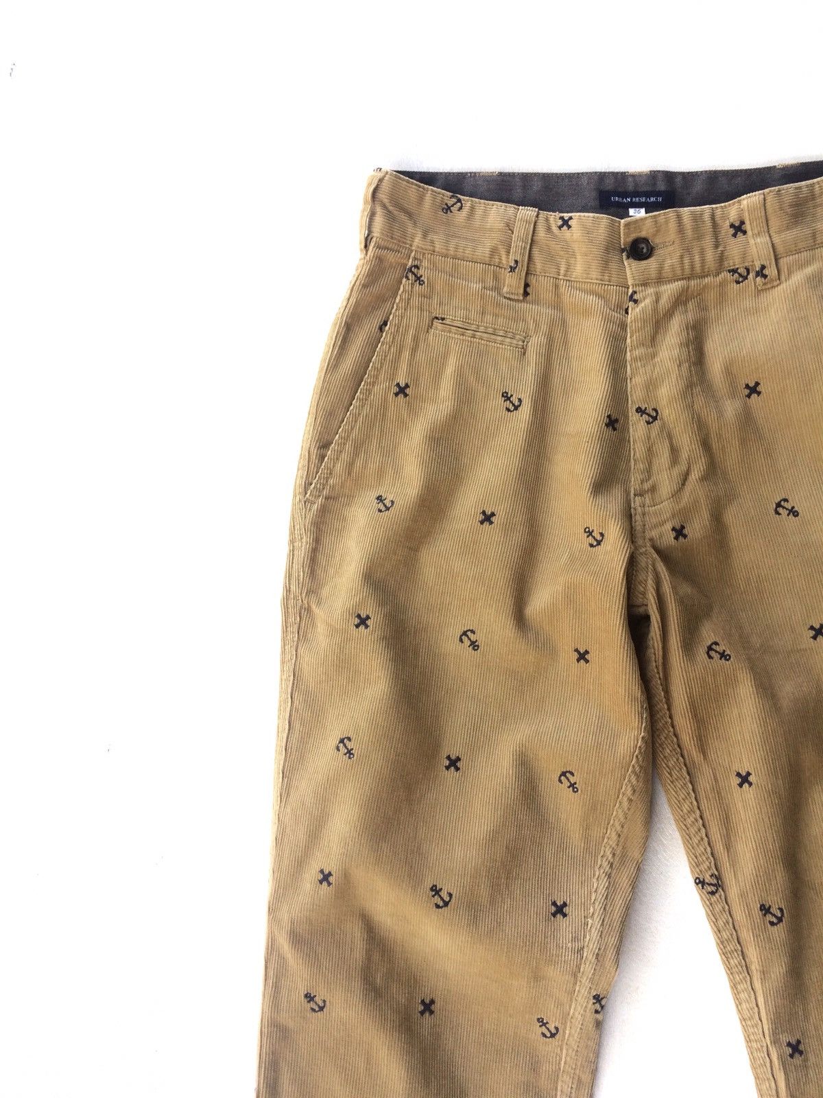 URBAN RESEARCH DOORS Japanese Brand Urban Research Cordroy Overprint Casual Pant Size US 30 / EU 46 - 6 Thumbnail