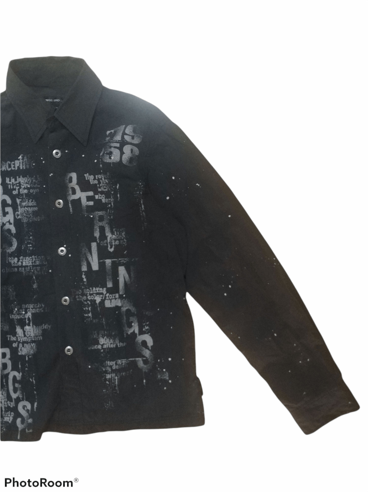 If Six Was Nine 🔥Paint Splatter Bernings Sho Button Shirt Size US S / EU 44-46 / 1 - 2 Thumbnail
