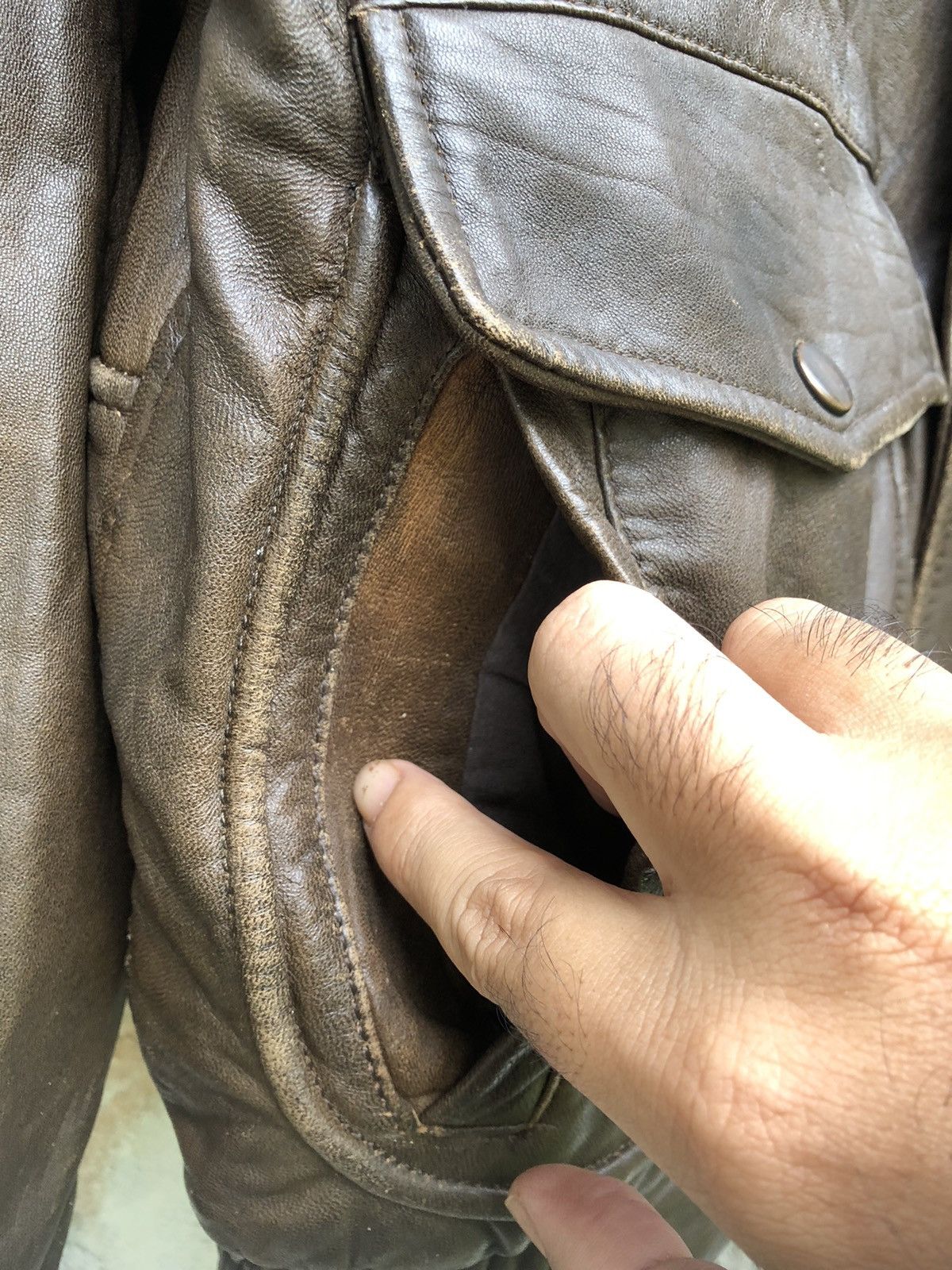 Genuine Leather × Vintage Us Armed Forces Aviator Jacket Leather By Aero Craft M.F.G Size US S / EU 44-46 / 1 - 10 Thumbnail