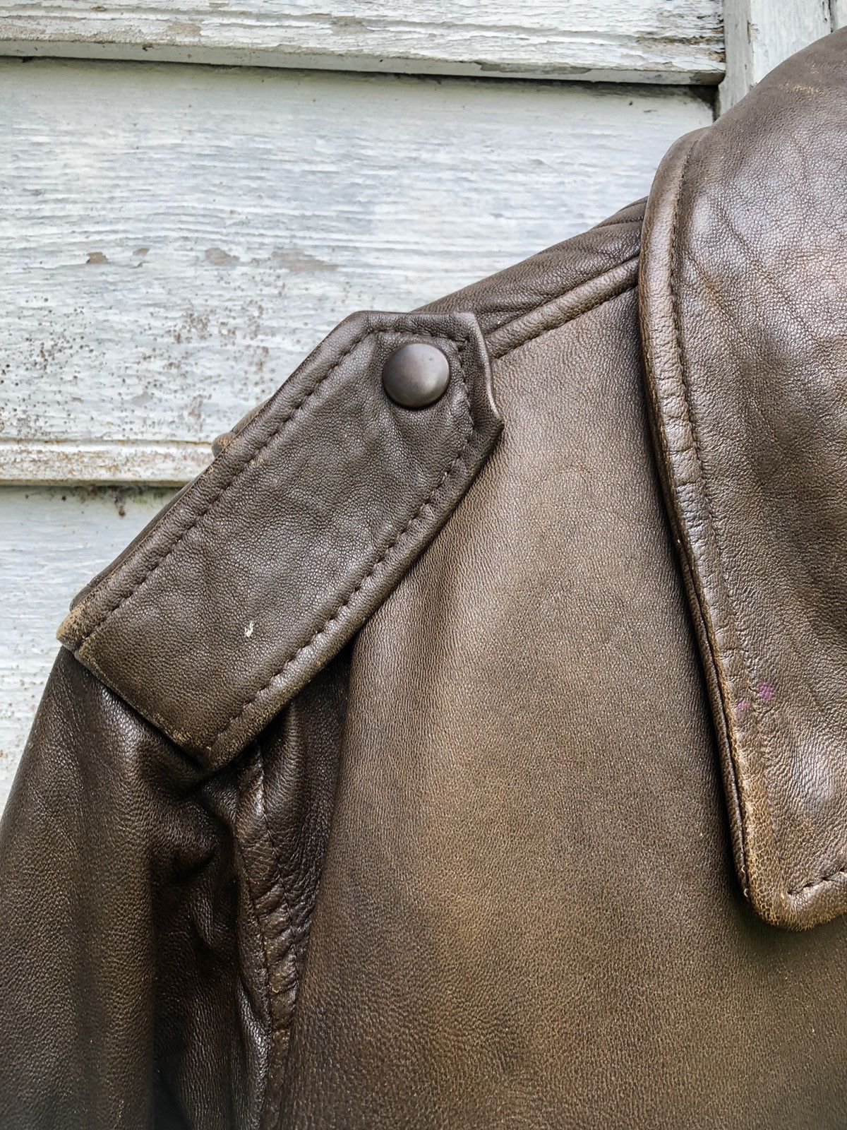 Genuine Leather × Vintage Us Armed Forces Aviator Jacket Leather By Aero Craft M.F.G Size US S / EU 44-46 / 1 - 6 Thumbnail
