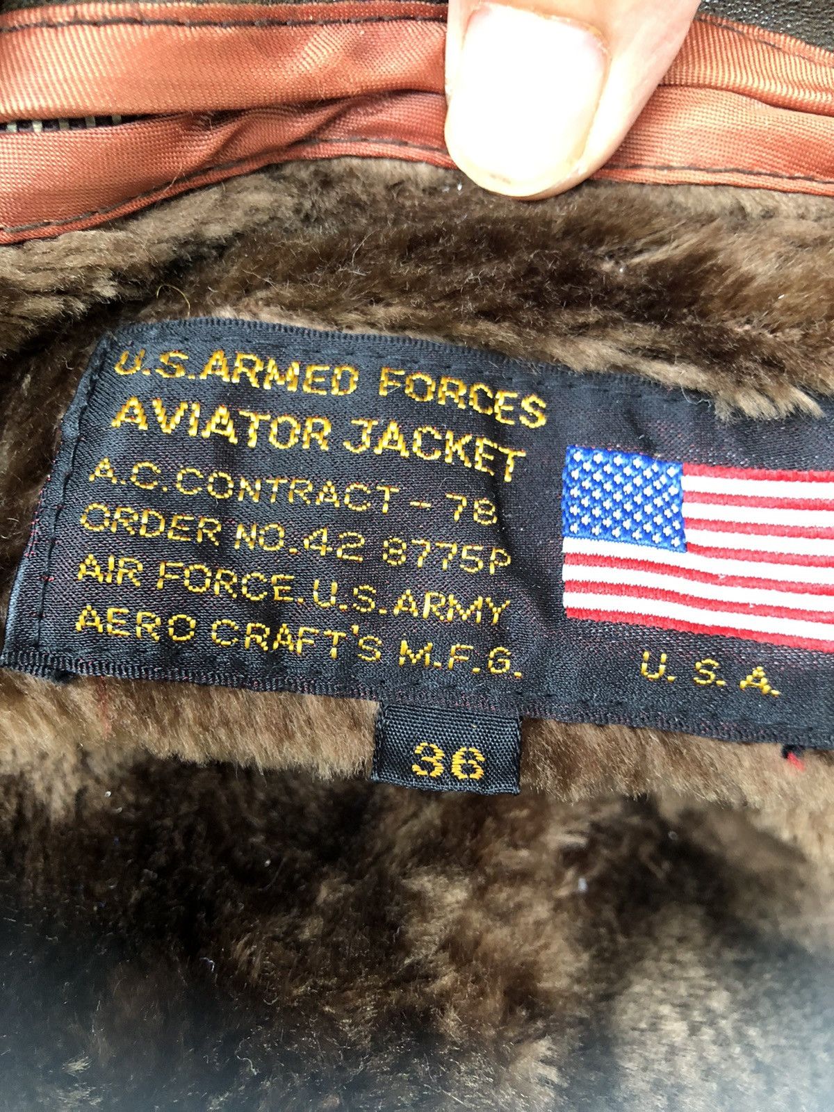 Genuine Leather × Vintage Us Armed Forces Aviator Jacket Leather By Aero Craft M.F.G Size US S / EU 44-46 / 1 - 14 Thumbnail