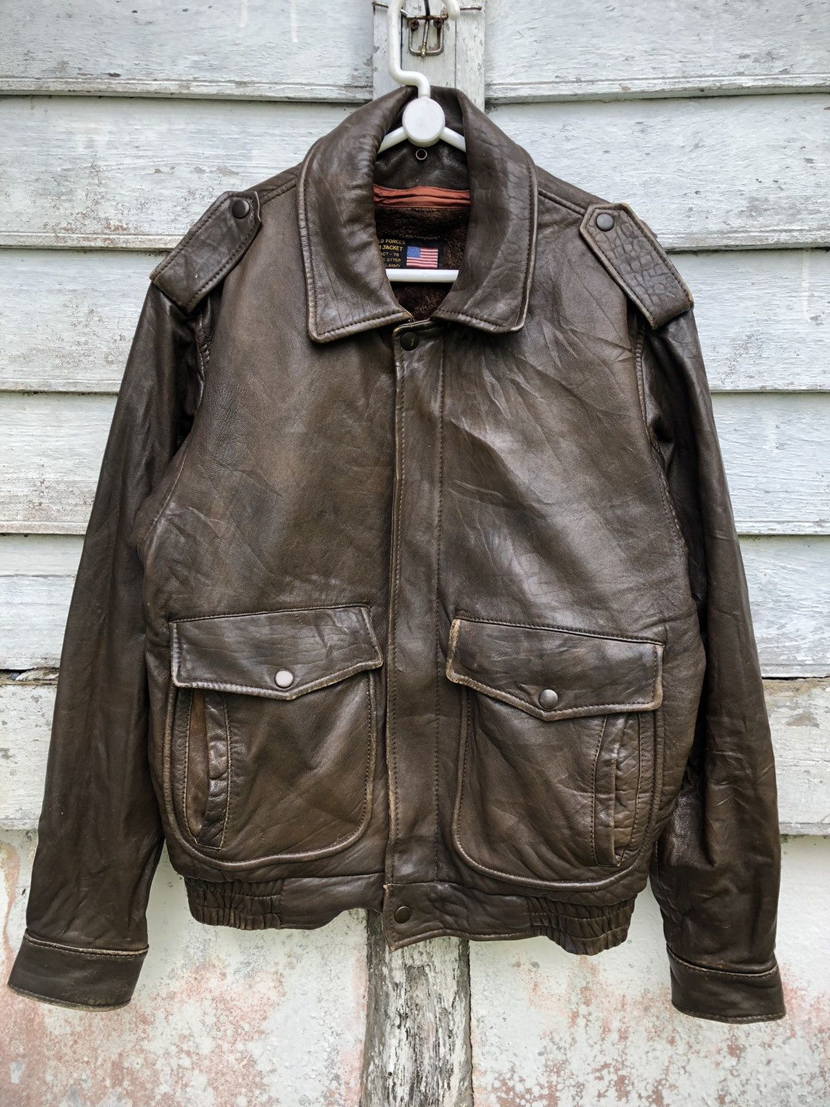 Genuine Leather × Vintage Us Armed Forces Aviator Jacket Leather By Aero Craft M.F.G Size US S / EU 44-46 / 1 - 1 Thumbnail