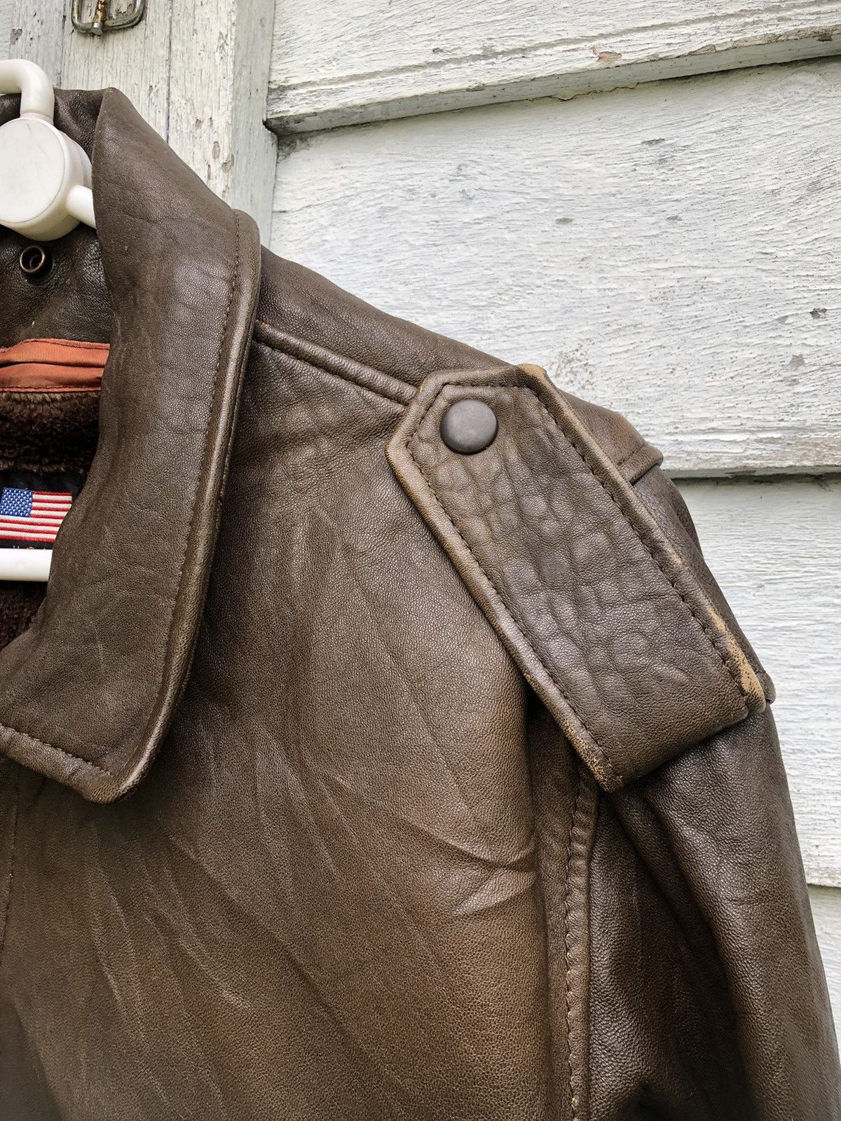 Genuine Leather × Vintage Us Armed Forces Aviator Jacket Leather By Aero Craft M.F.G Size US S / EU 44-46 / 1 - 7 Thumbnail