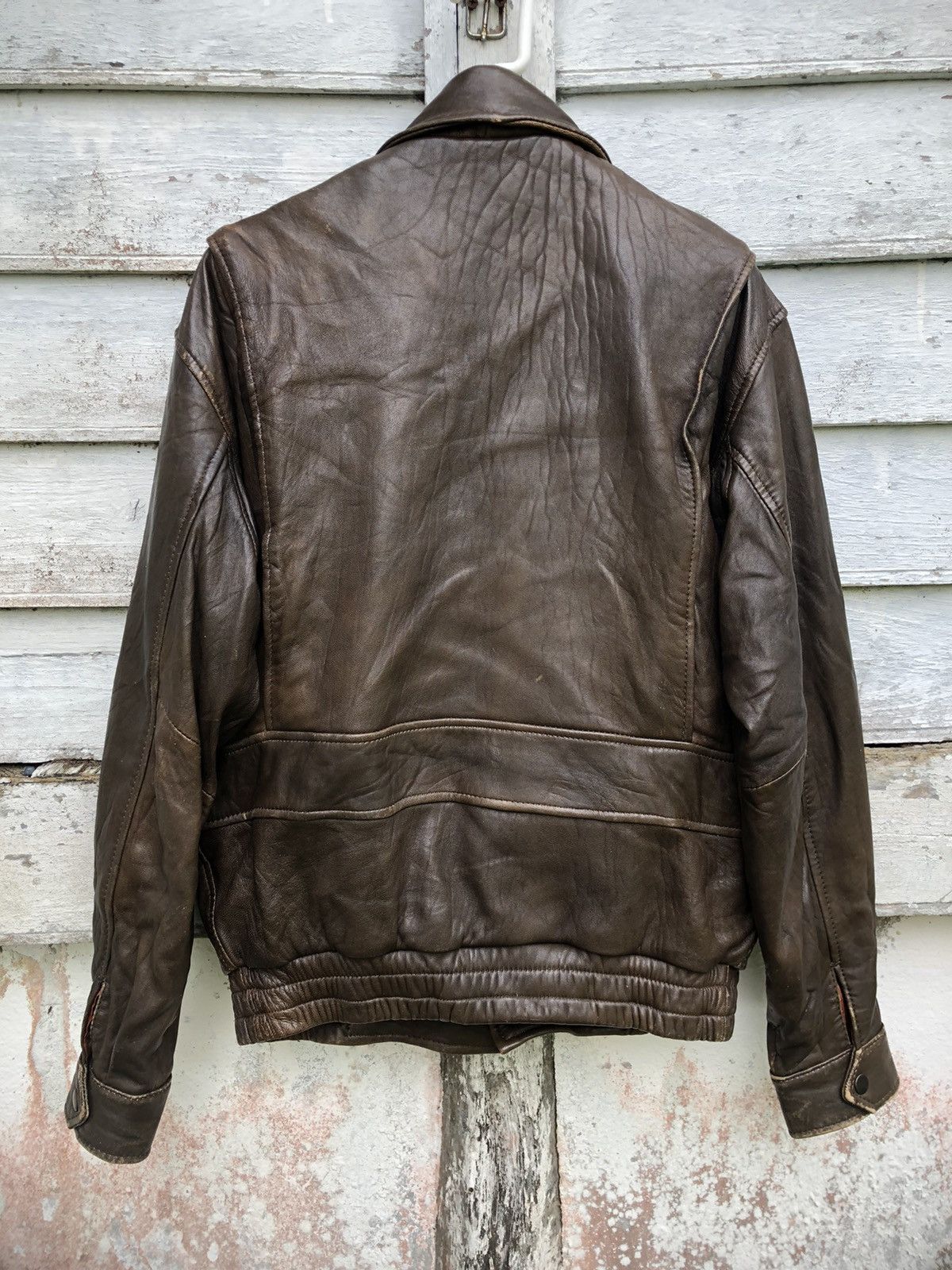 Genuine Leather × Vintage Us Armed Forces Aviator Jacket Leather By Aero Craft M.F.G Size US S / EU 44-46 / 1 - 4 Thumbnail