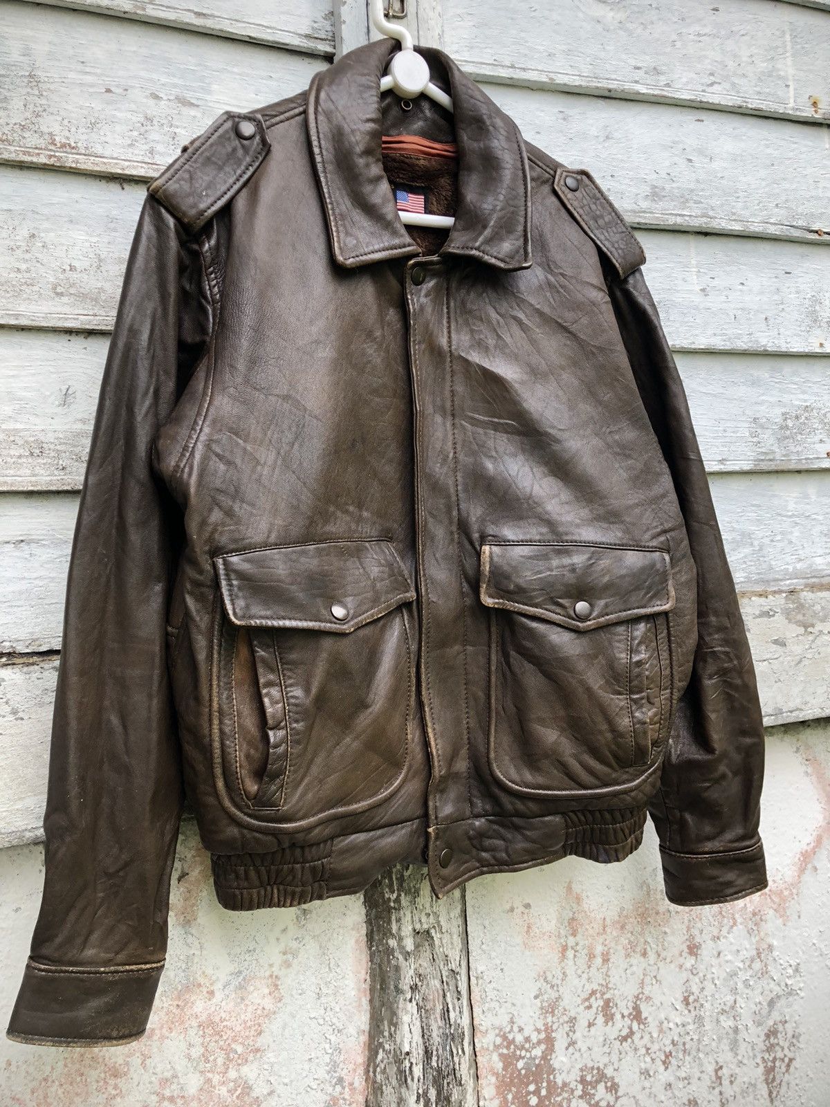 Genuine Leather × Vintage Us Armed Forces Aviator Jacket Leather By Aero Craft M.F.G Size US S / EU 44-46 / 1 - 3 Thumbnail