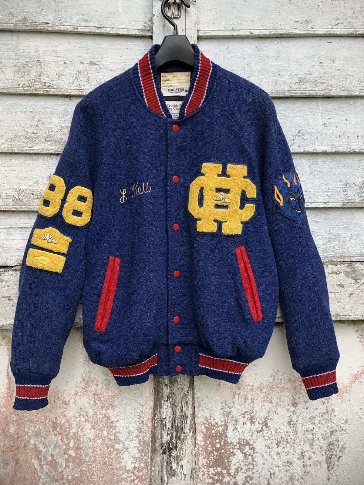 Vintage Houston Sportwear La Shon Wool Varsity Jacket Size US M / EU 48-50 / 2 - 1 Thumbnail