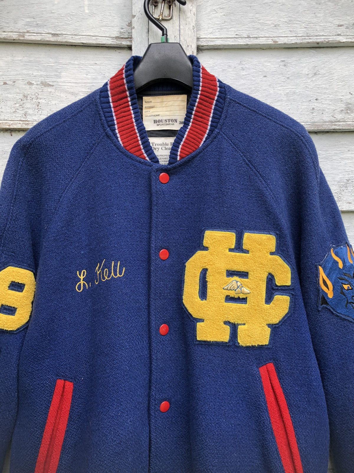 Vintage Houston Sportwear La Shon Wool Varsity Jacket Size US M / EU 48-50 / 2 - 4 Thumbnail