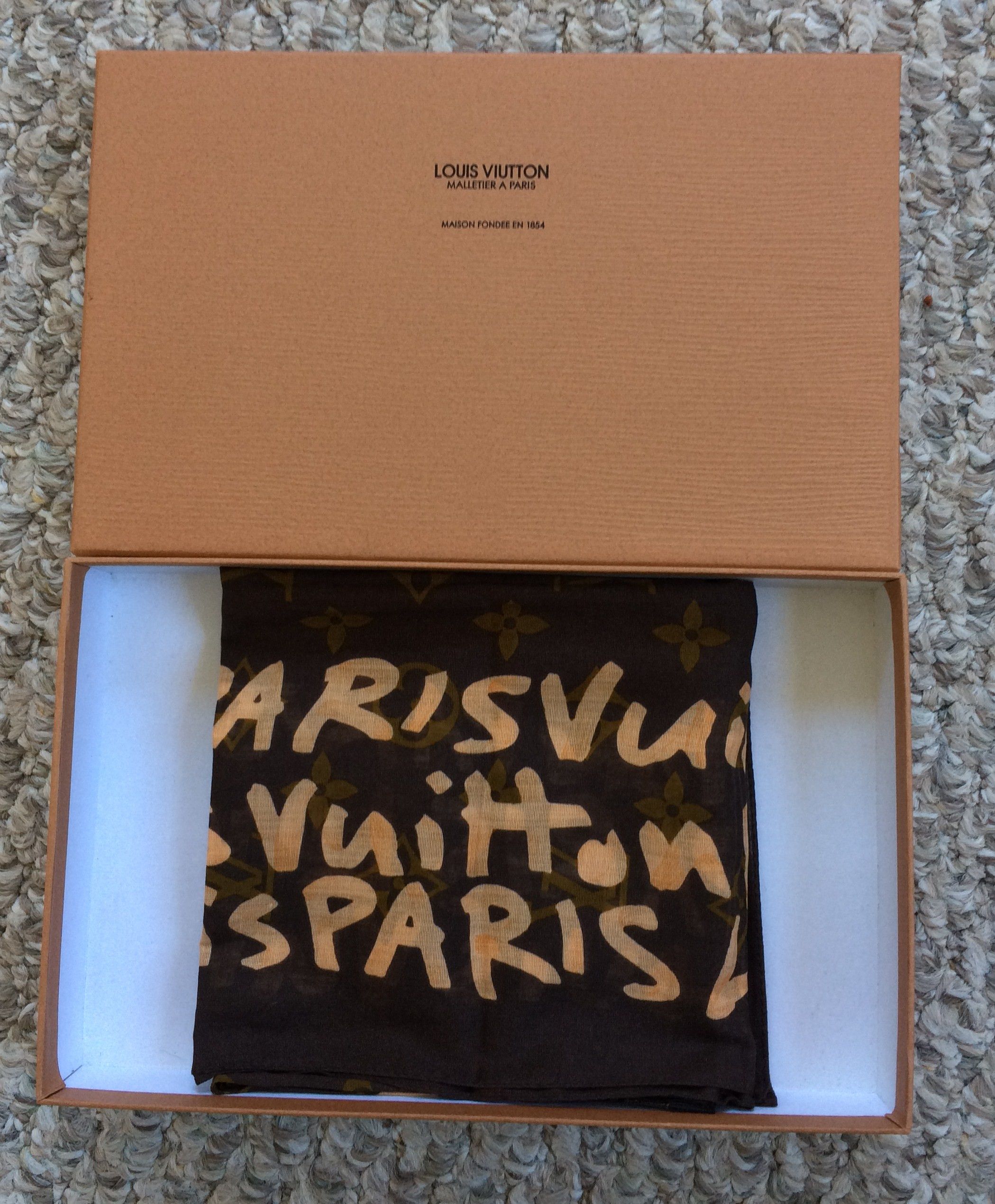 Louis Vuitton × Stephen Sprouse NEW S/S 2001 Louis Vuitton Sprouse Monogram Graffiti Scarf Size ONE SIZE - 8 Thumbnail