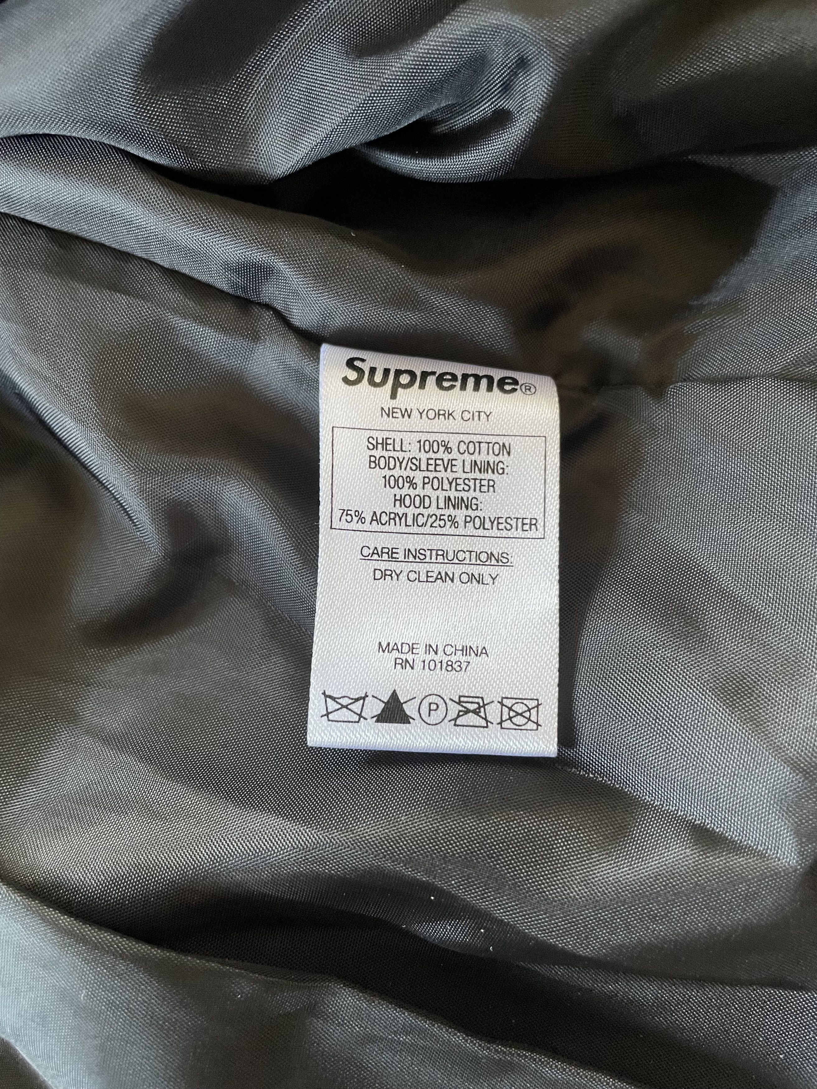 Supreme Supreme Eagle Velvet Hooded Bomber Black Size US M / EU 48-50 / 2 - 4 Thumbnail