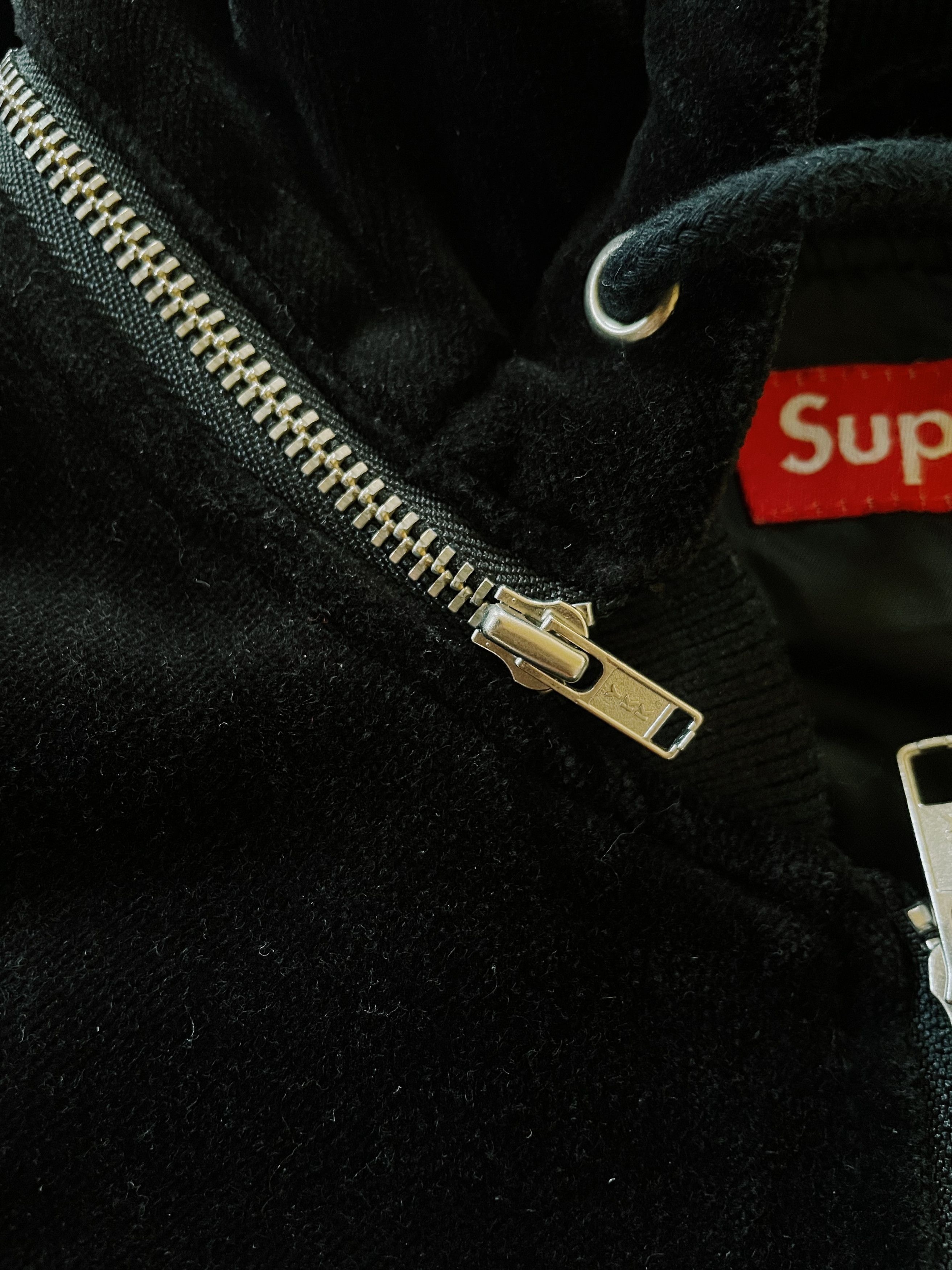 Supreme Supreme Eagle Velvet Hooded Bomber Black Size US M / EU 48-50 / 2 - 5 Thumbnail