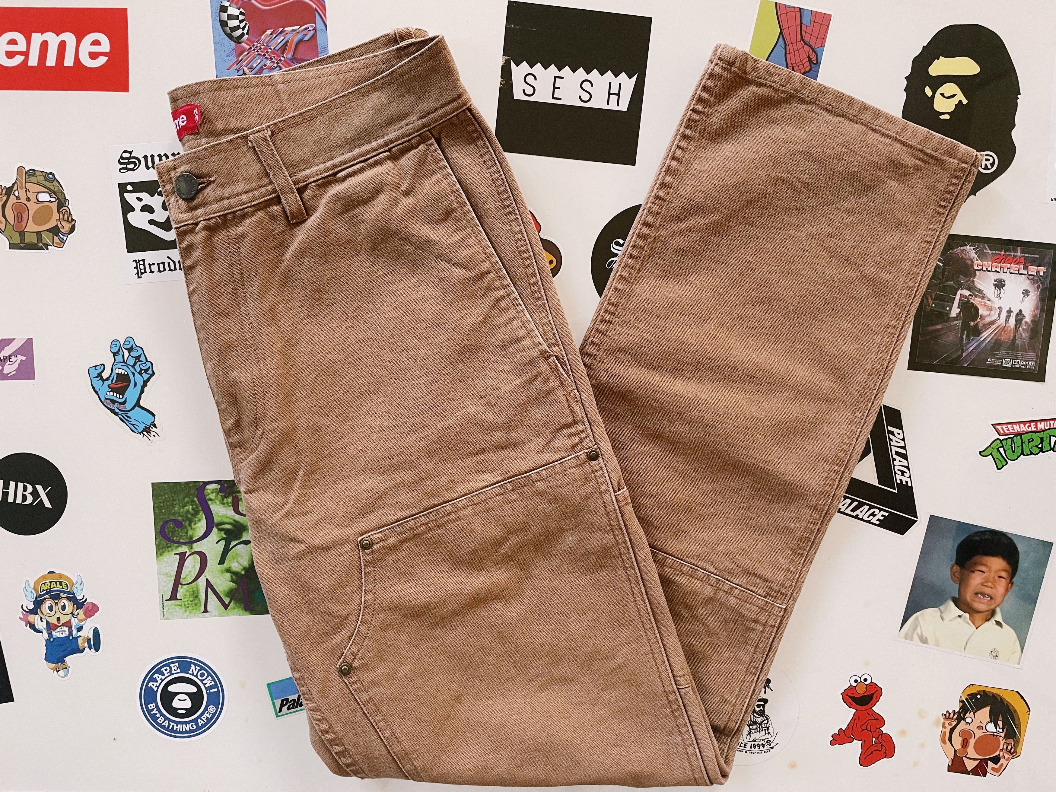 Pre-owned Supreme Double Knee Canvas Painter Pants Tan | ModeSens