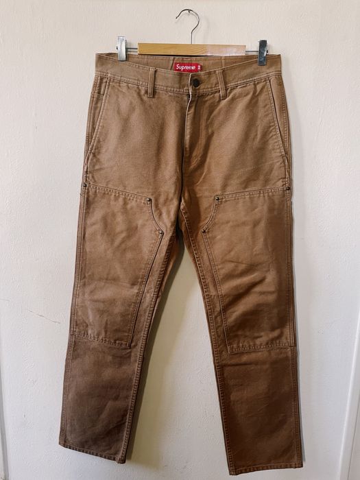 Supreme Supreme Double Knee Canvas Painter Pants Tan | Grailed